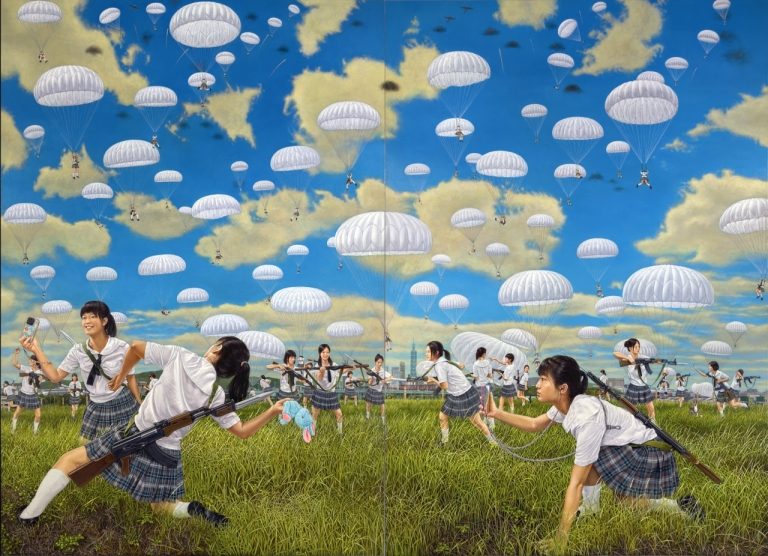 開戰84年、膠彩與台海風雲：陳擎耀擬仿戰爭畫創作的時代啟示