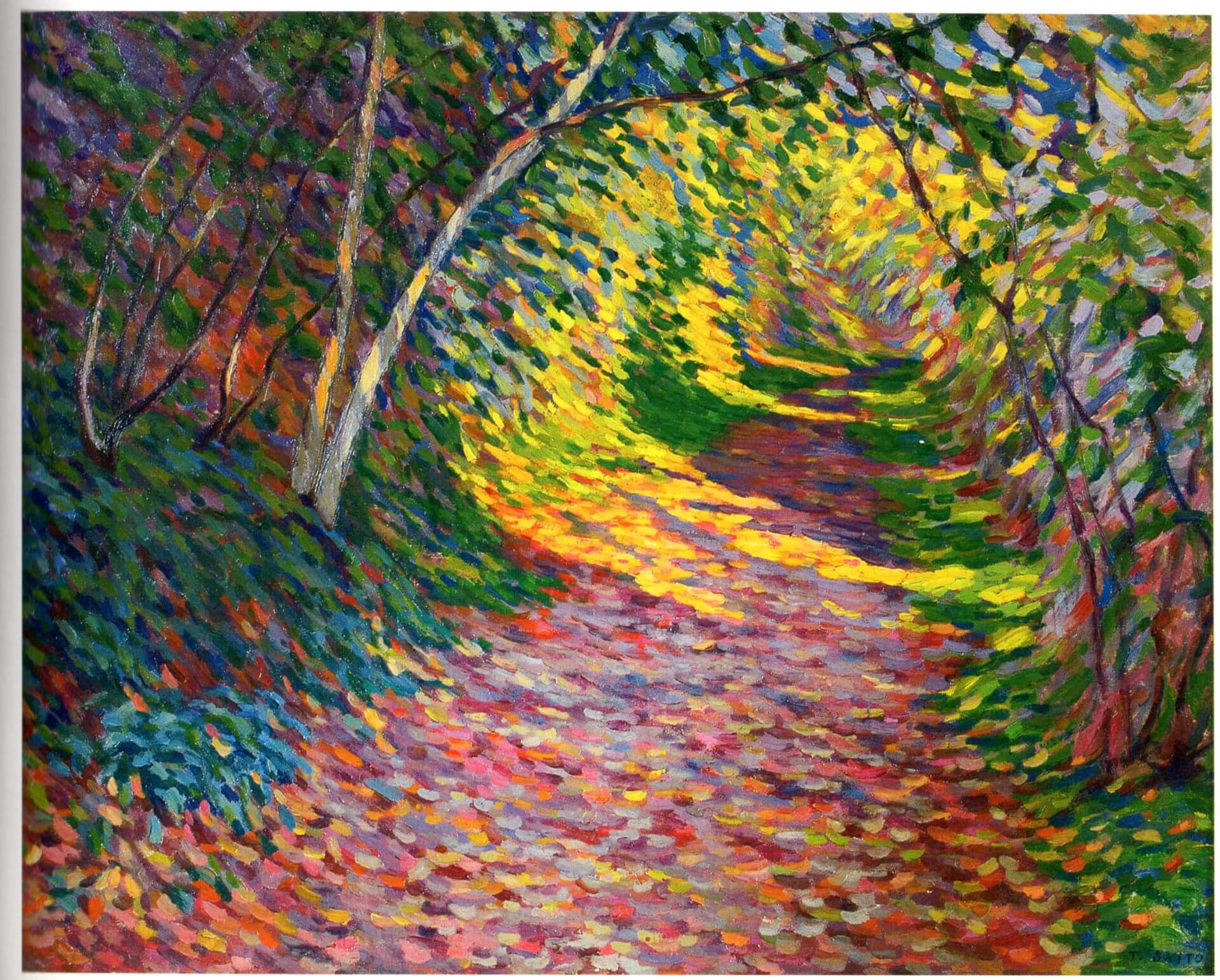 圖9 齋藤豊作《風景》，約1912，油彩畫布，65.2 × 80.3公分，郡山市立美術館藏。引自東京都美術館編，《Frontiers of Impressionism Paintings from Worcester Art Museum》…