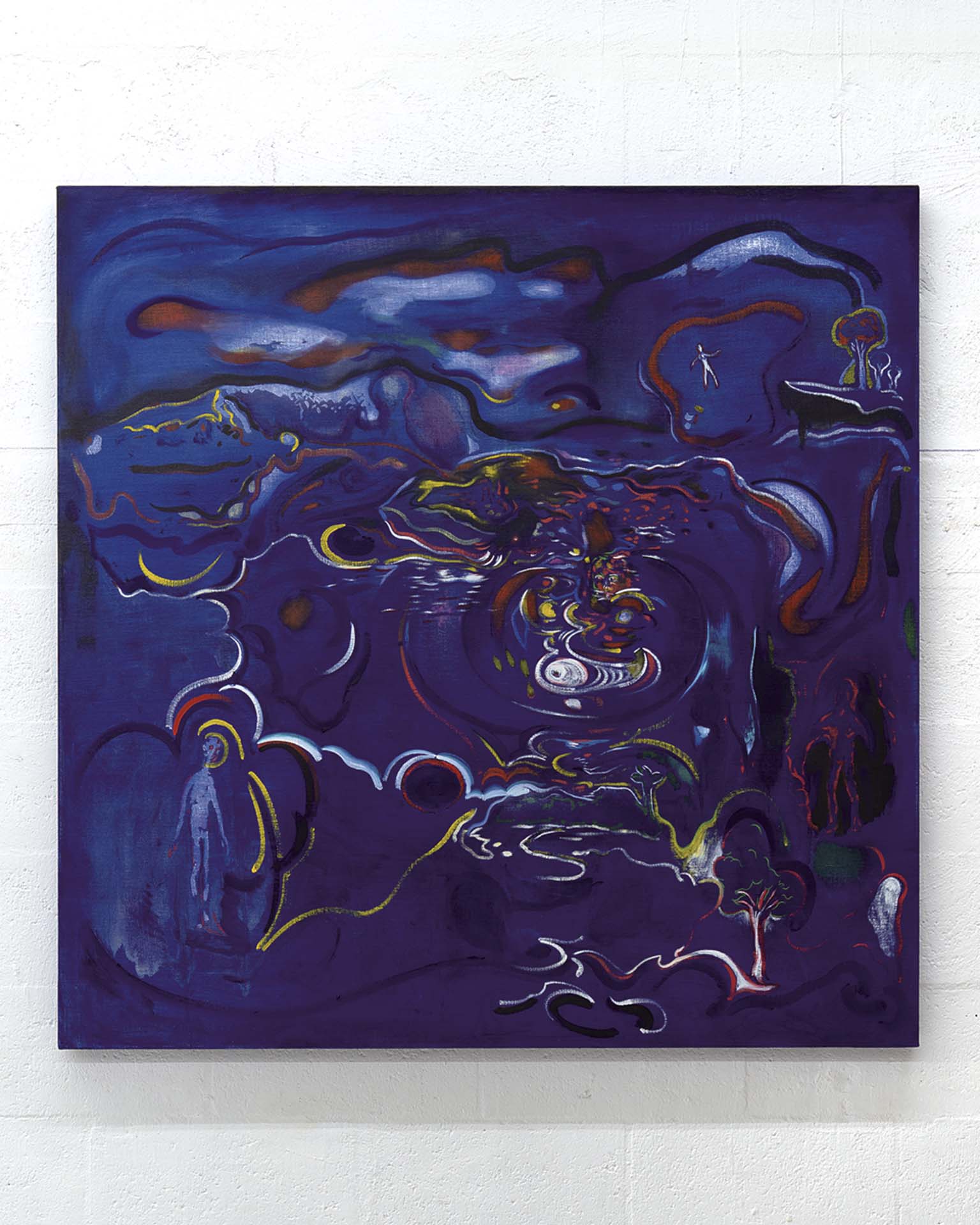 亞歷杭德羅.皮涅羅.貝洛|透明的夢 亞麻布面油畫 127×127 cm 2025年 ©亞歷杭德羅.皮涅羅.貝洛(佩斯畫廊提供)