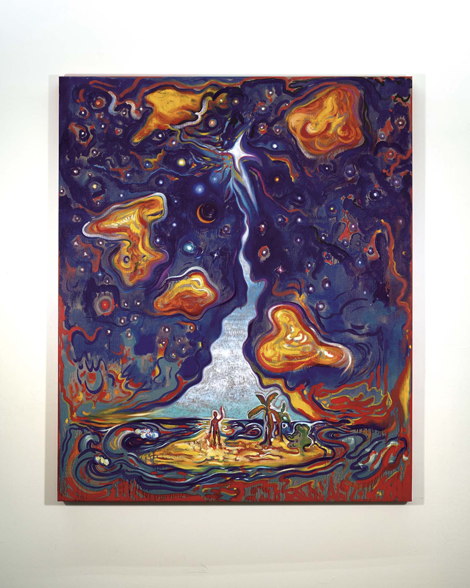 亞歷杭德羅.皮涅羅.貝洛|璀璨軌跡 亞麻布面油畫 182.9×152.4 cm 2025年 ©亞歷杭德羅.皮涅羅.貝洛(佩斯畫廊提供)