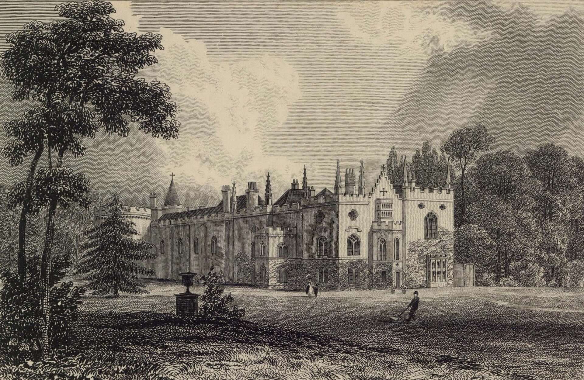 史密斯．弗雷德里克（Smith, Frederick, 1805-1879），《奧特朗托城堡》（The Castle of Otranto）的版畫，1831。