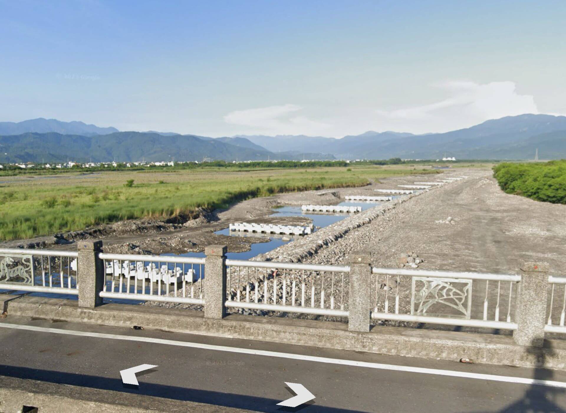透過GoogleMap街景，從葫蘆堵大橋取景的相似視角。（GoogleMap）
