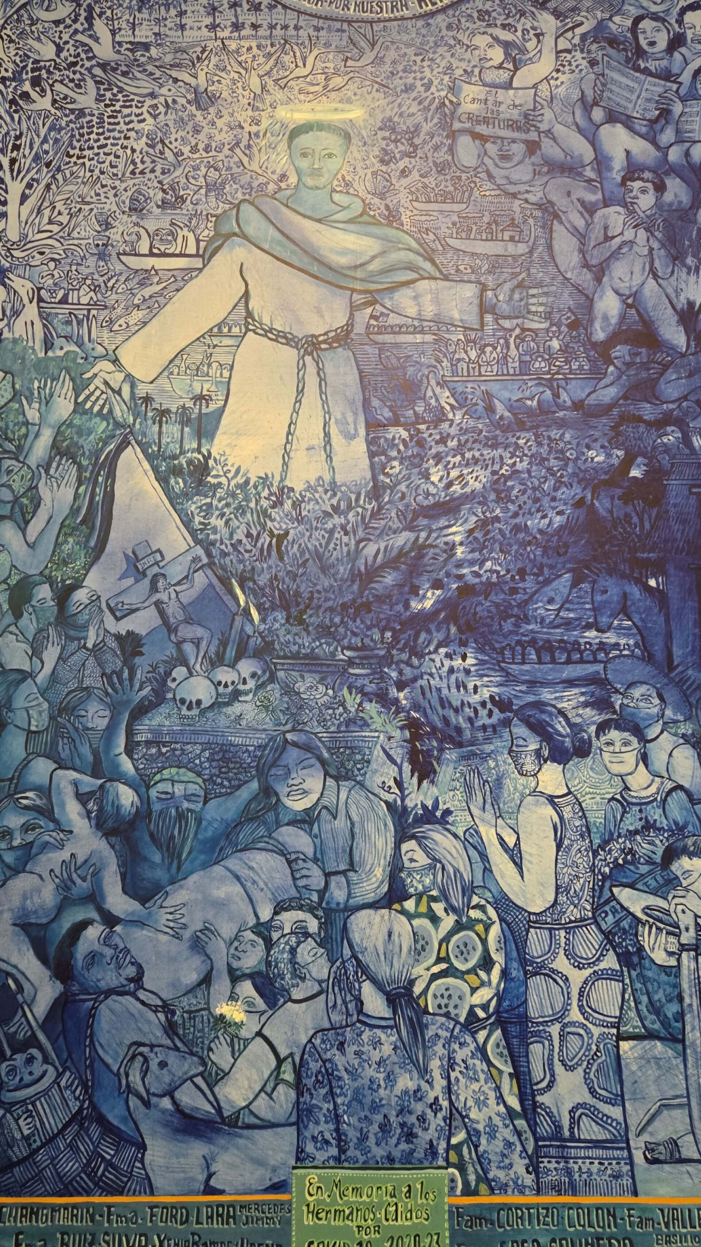 亞里斯蒂德斯．烏瑞納．拉摩斯（Aristides Ureña Ramos）《僅紀念因武漢肺炎而倒下的人們2020-2023》（En Memoria de los hermanos caídos por COVID-19 2020-23），畫…