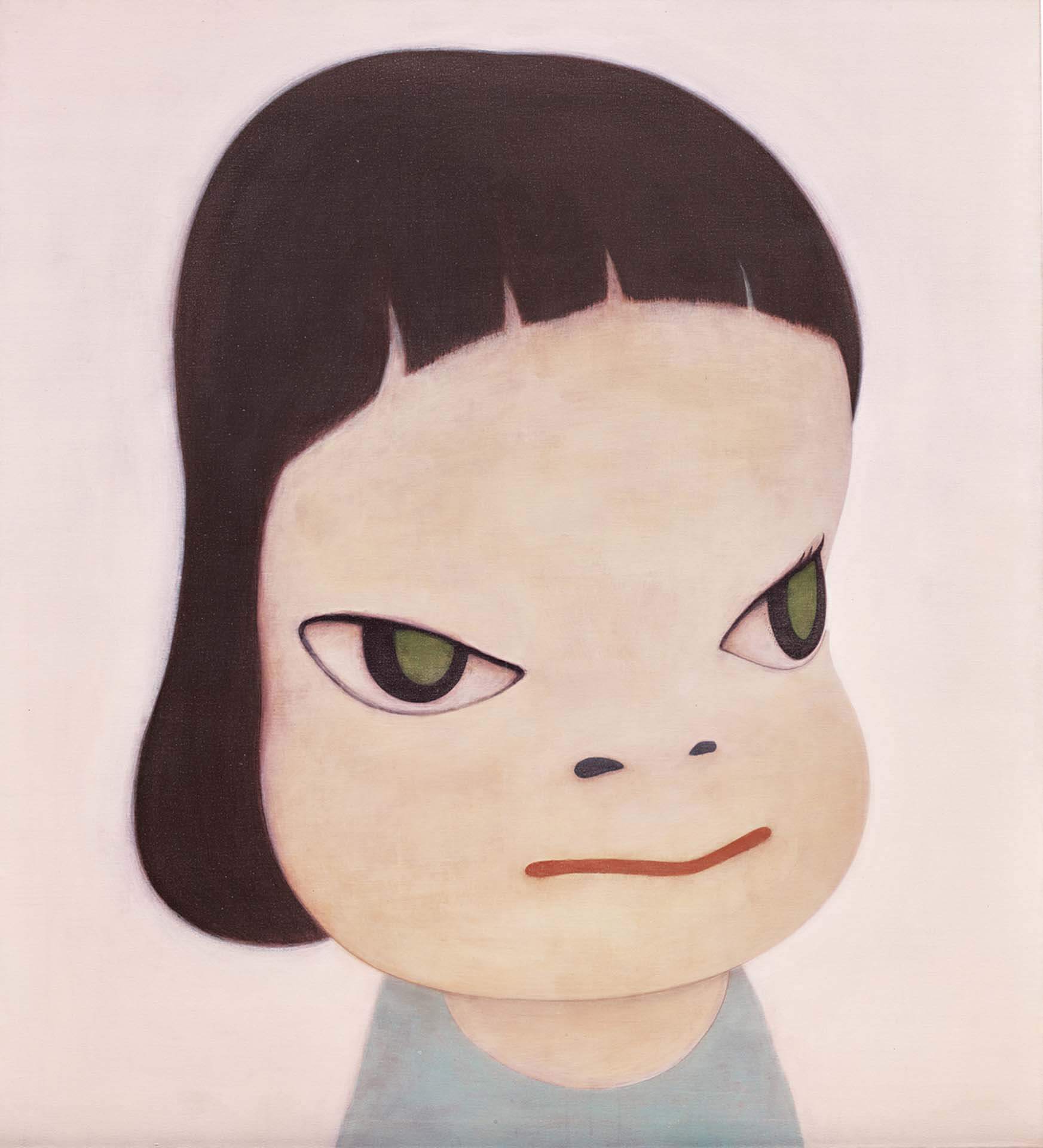 富藝斯香港現代及當代藝術晚間拍賣，將呈現奈良美智創作於2000年的《粉紅》，為首度現身拍場之作。（富藝斯提供）