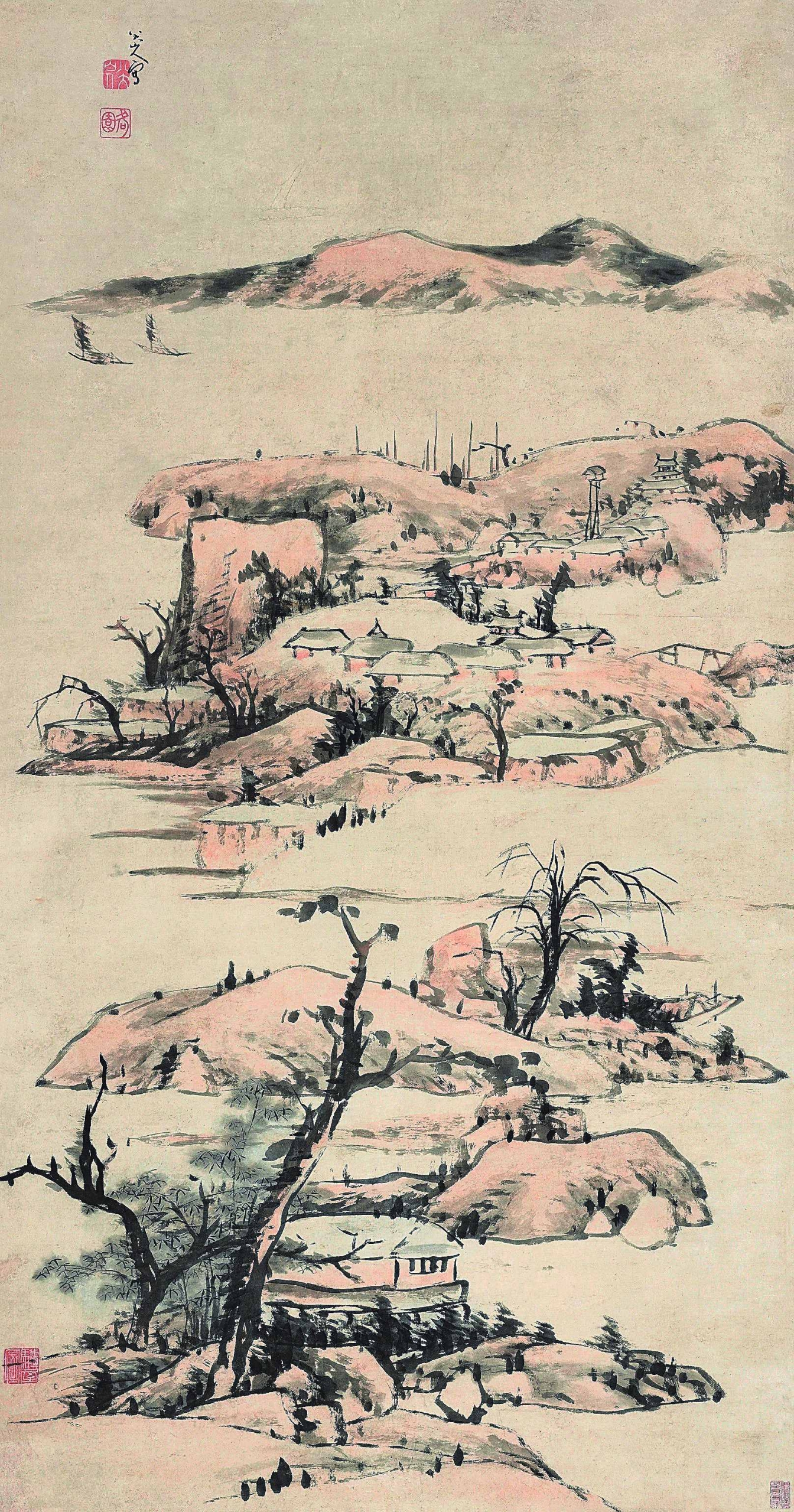 八大山人的佳品《仿倪山水》也成為林百里收藏。