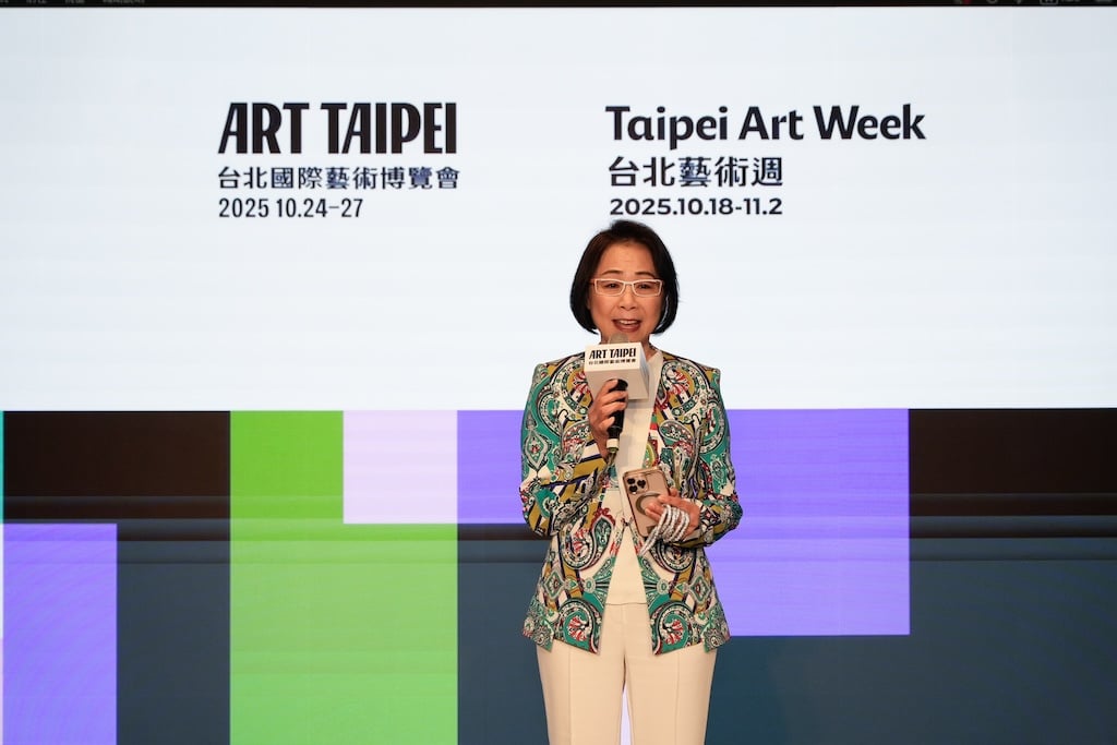 評審委員會代表王雪沼於記者會現場。（ART TAIPEI 2025提供）