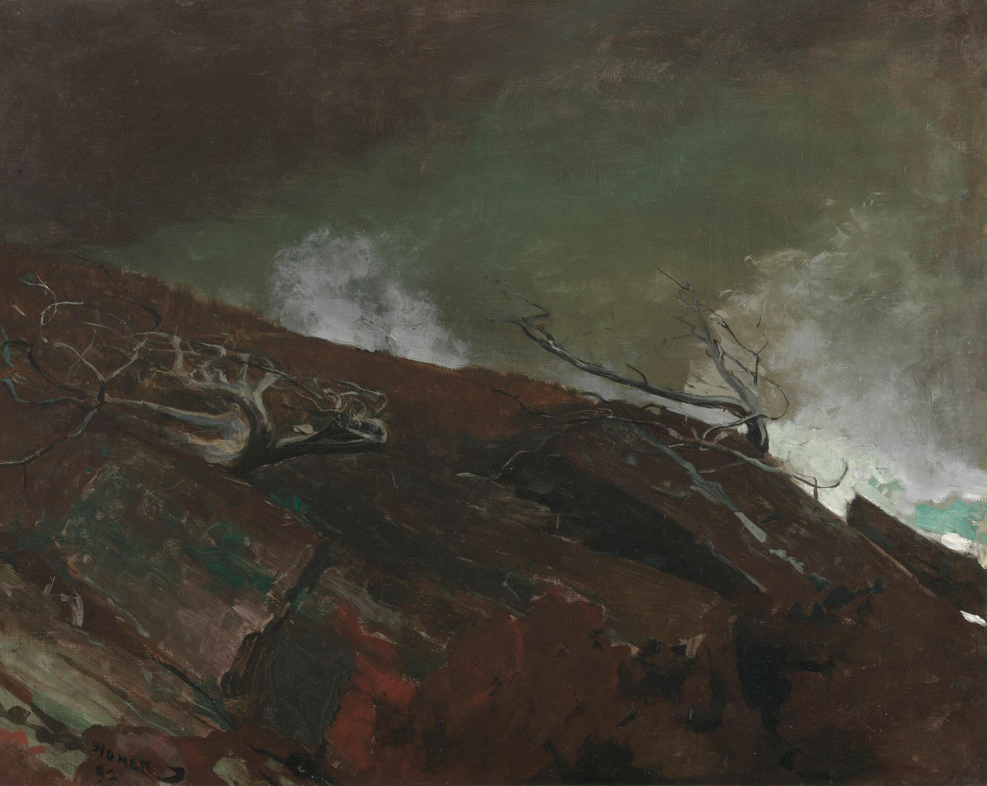 圖13 溫斯洛．荷馬《緬因海岸》（Coast of Maine），1893，油彩畫布，61×76.2公分，芝加哥藝術博物館（Art Institute of Chicago）藏。（圖片源自：芝加哥藝術博物館典藏資料庫）