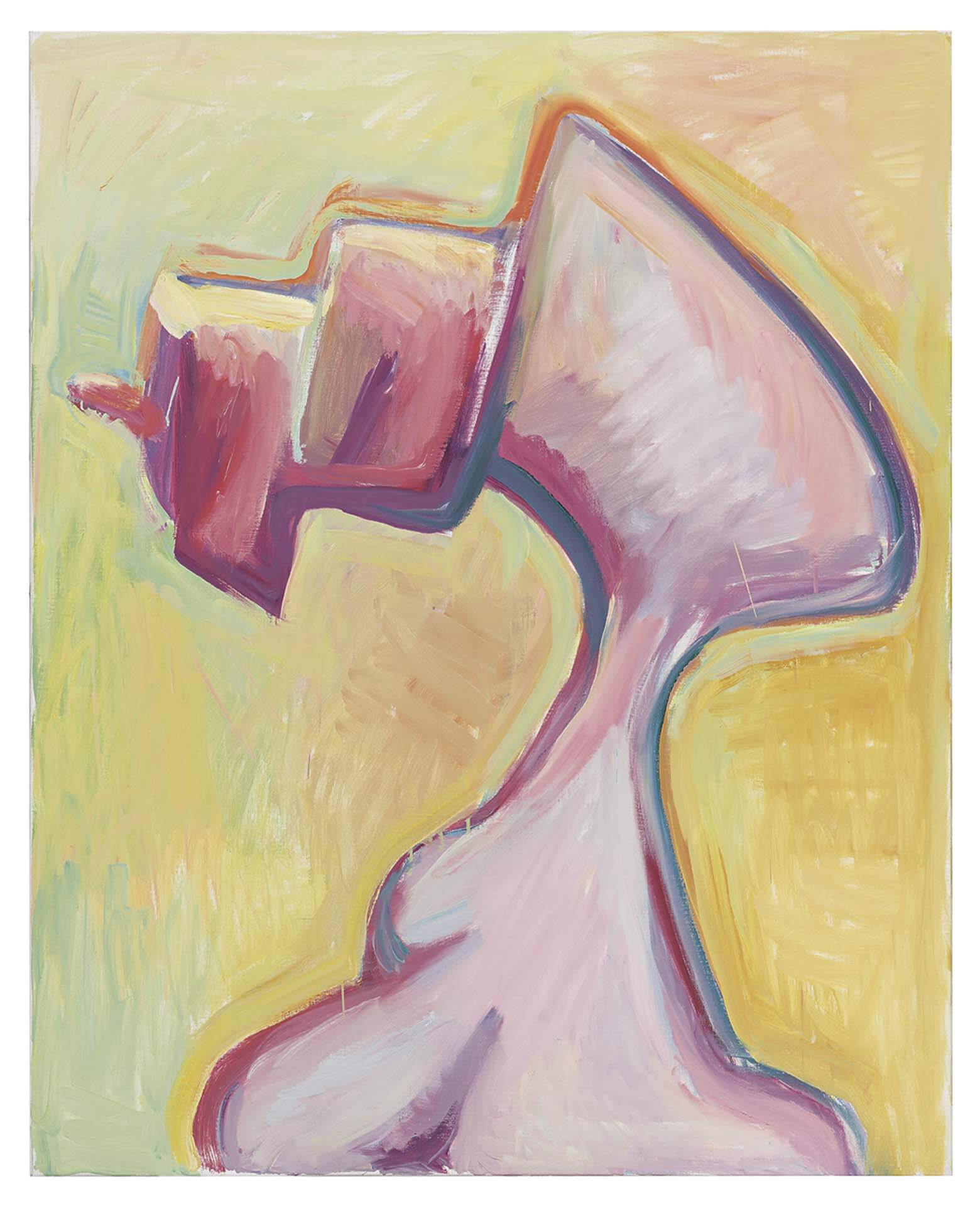 瑪麗亞．拉斯尼格，《花般自我》（Selbst als Blüte [Self as a Flower]），油彩、畫布，125×100.2cm，1993。（©瑪麗亞．拉斯尼格基金會）