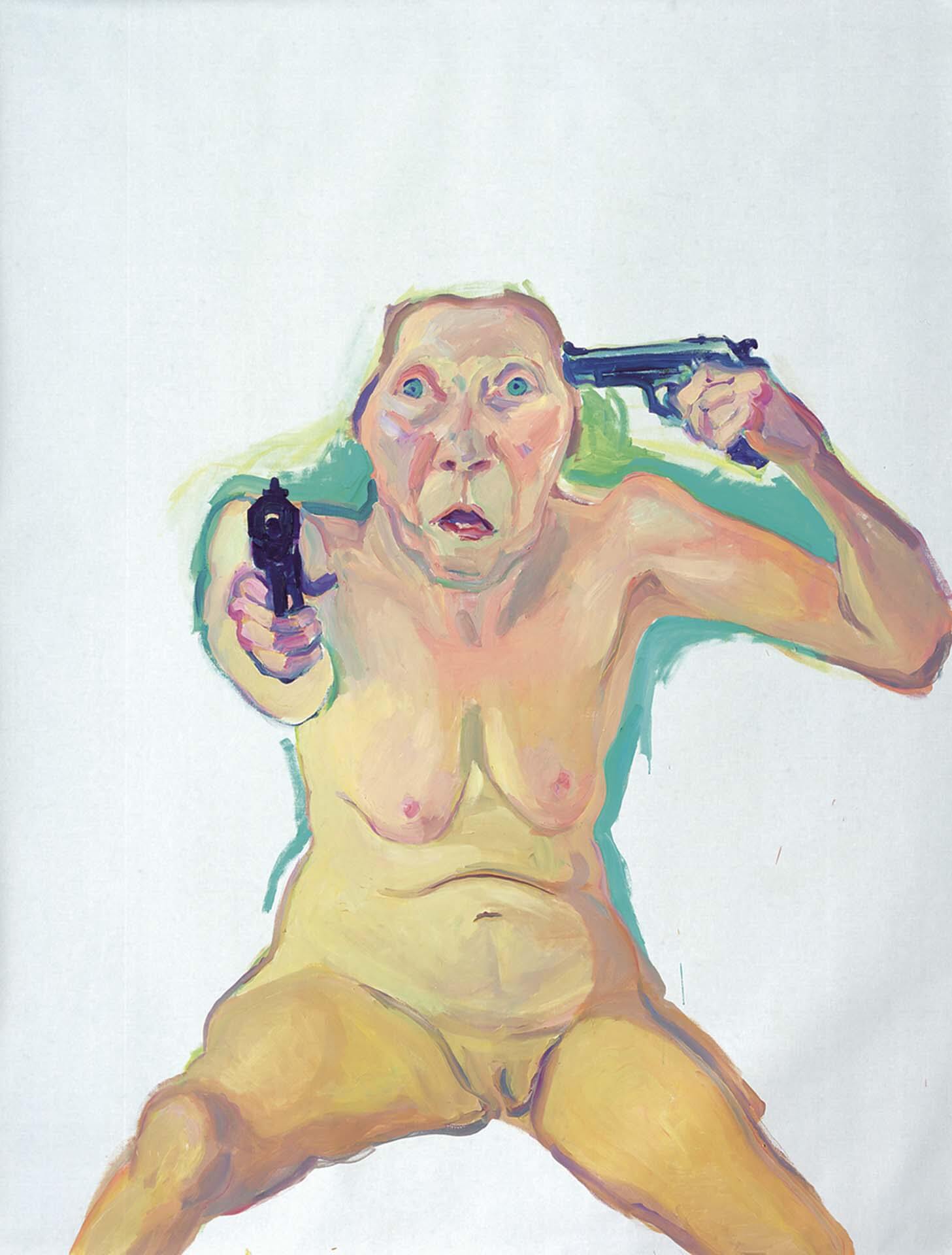 瑪麗亞．拉斯尼格，《你還是我》（Du oder Ich [You or Me]），油彩、畫布 203×155cm，2005。（ ©瑪麗亞．拉斯尼格基金會）