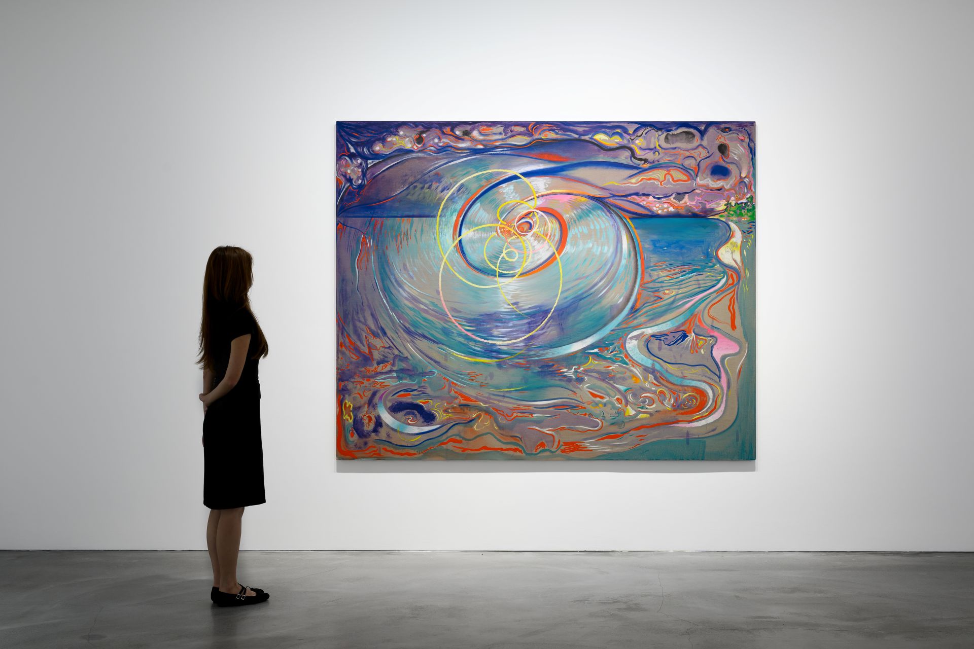 亞歷杭德羅．皮涅羅．貝洛，《逆風》，亞麻布面油畫，193 × 238.8 cm，2025。（佩斯畫廊提供）