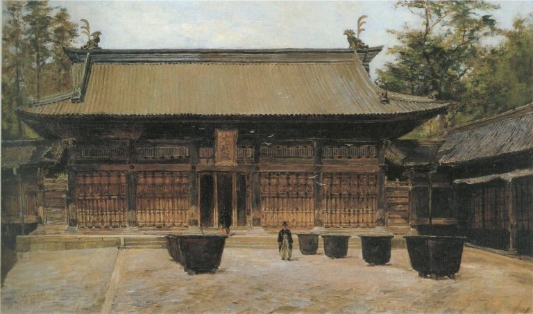 【五丁目的美術史筆記】臺灣美術史最早的「再發現」？北美館藏淺井忠《湯島聖堂大成殿》