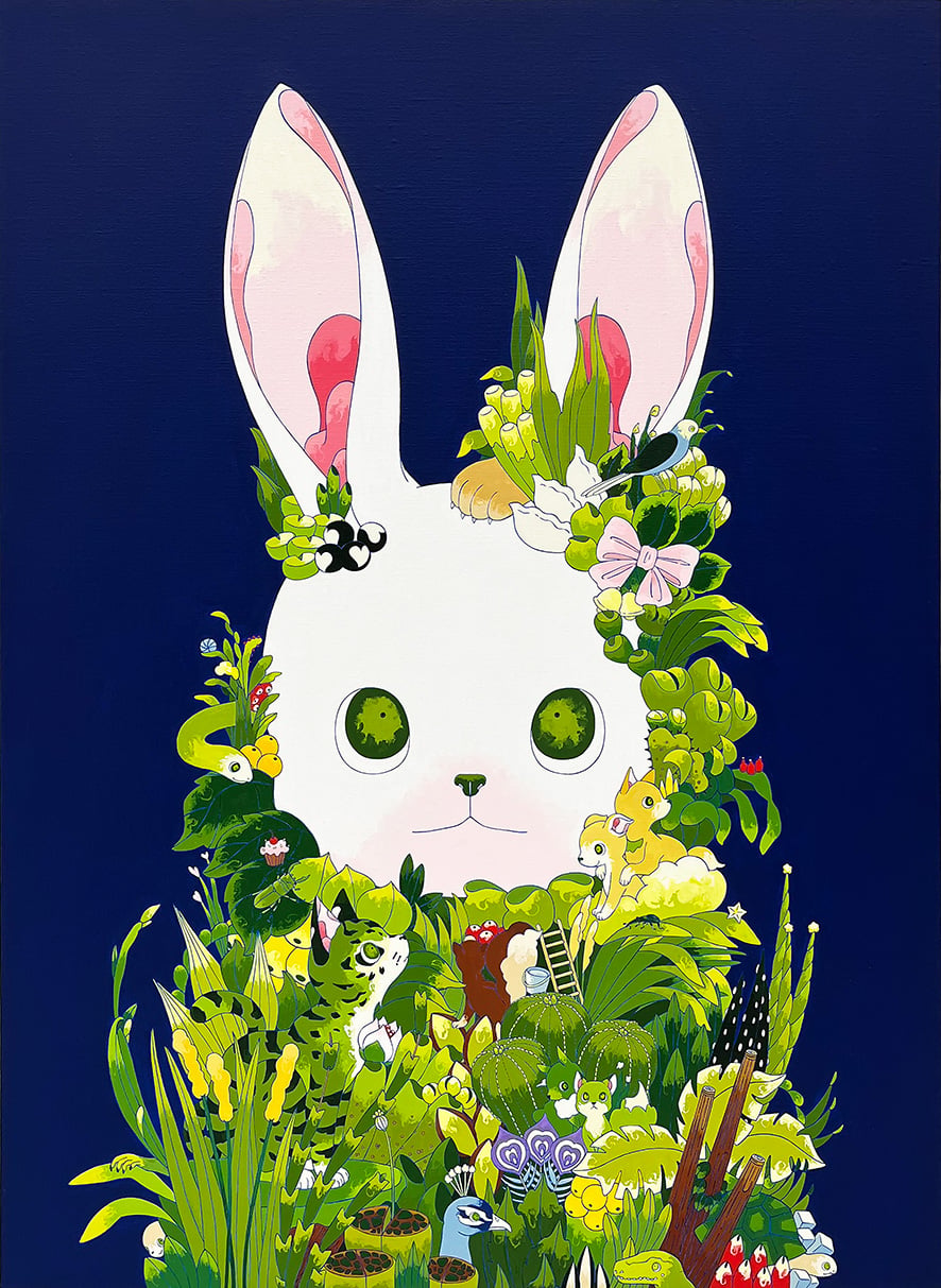 Akiko SUMIYOSHI，U (Lopardus geoffroyi)，53 x 72.7 x 2.2 cm，2025。（也趣藝廊提供）