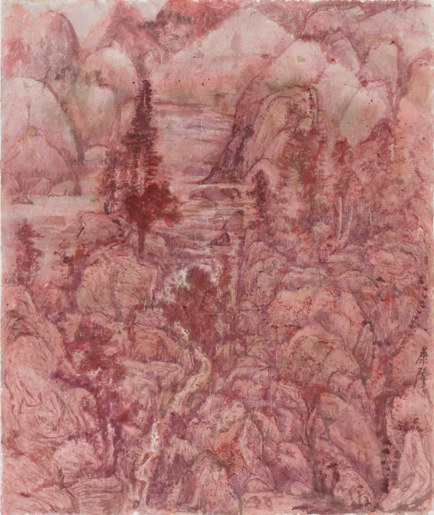 彭康隆，《映霞》，紙本水墨，70 x 59 cm，2024。（墨齋提供）