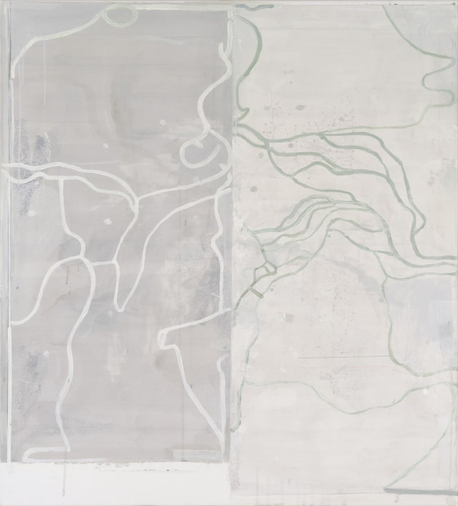季大純 | 長河雙心&nbsp; 壓克力顏料、畫布&nbsp; 105×95cm &nbsp; 2024（誠品畫廊提供）
