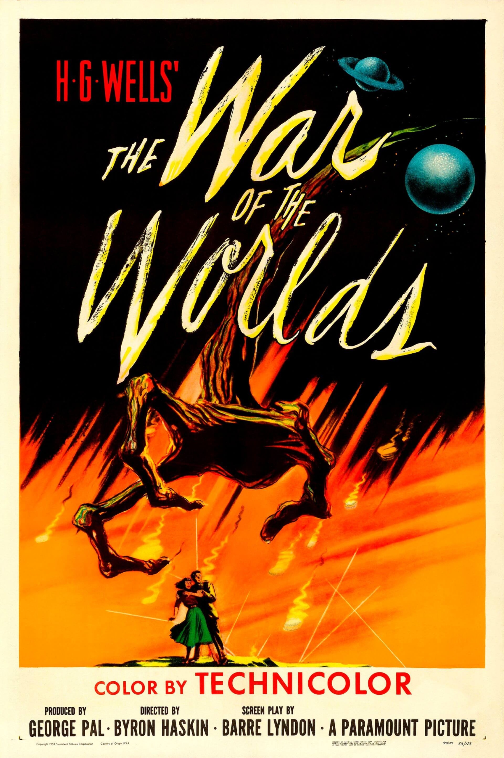 1953年《地球爭霸戰》（The War of the Worlds）海報。（Wikipedia）