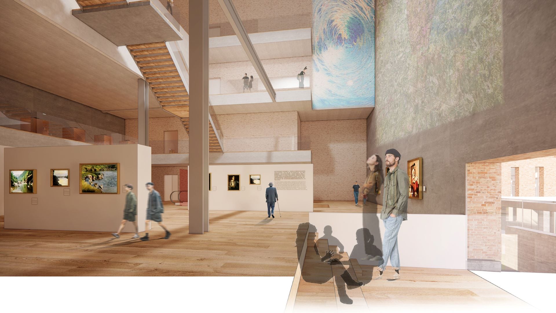 未來「李梅樹紀念館」臺北大學新基地LB07館室內圖。（姚仁喜｜大元建築工場提供）