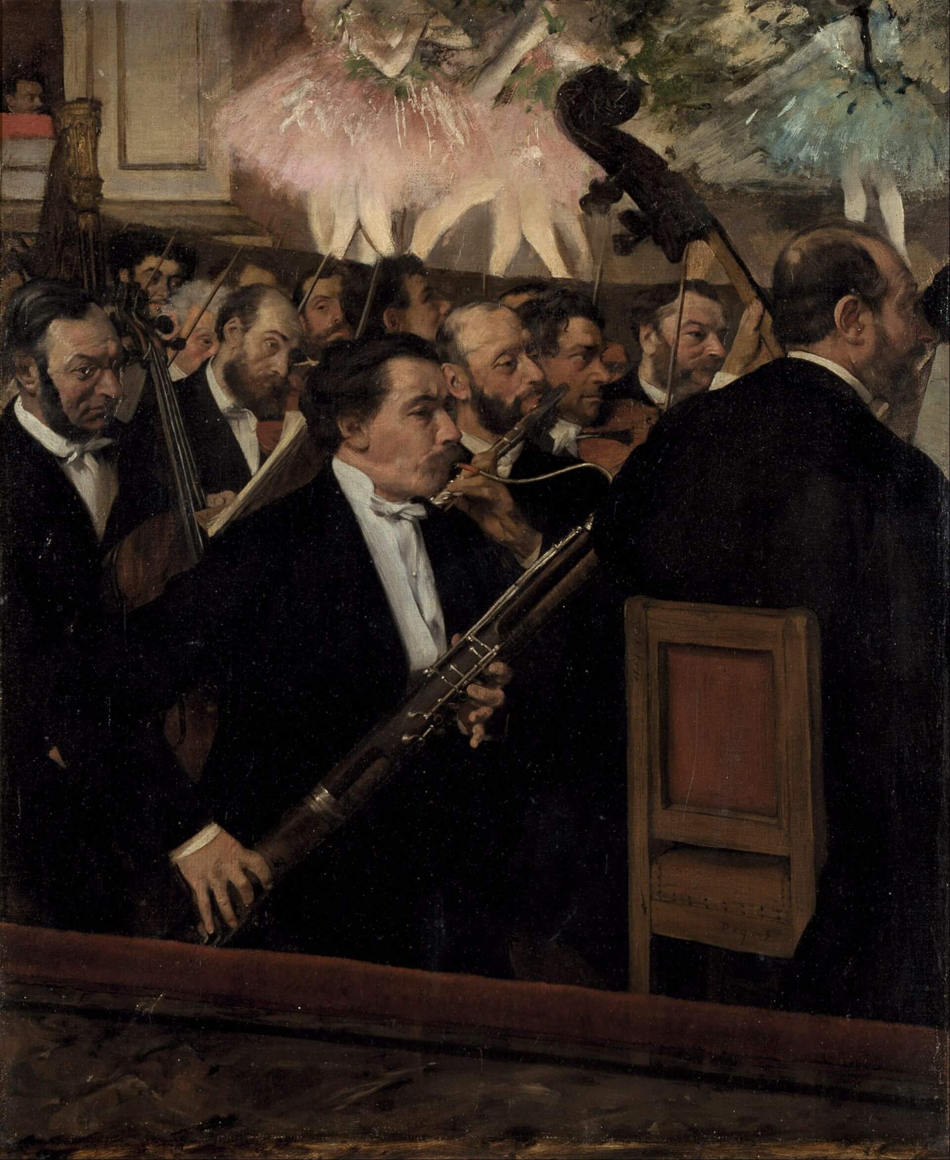 圖5 愛德加．竇加，《歌劇院的樂隊》（The Orchestra of the Opera），約1870，油彩畫布，56.5×45公分，奧塞美術館（Musée d’Orsay）藏。（引自Wikimedia Commons）