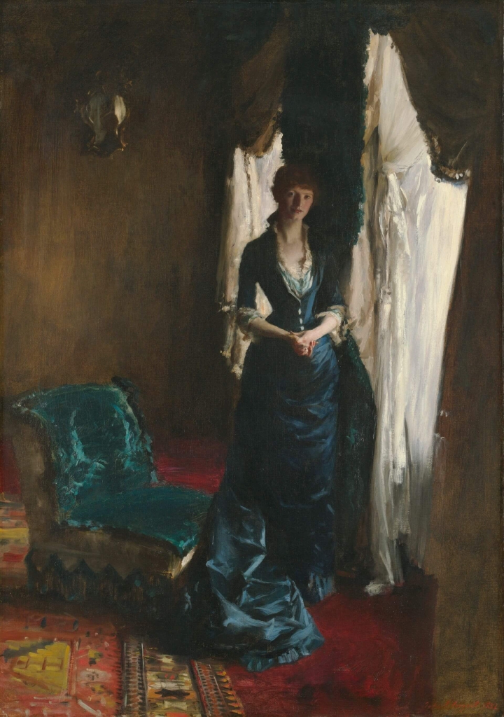 圖9 約翰．辛格．薩金特，《埃斯居迪耶夫人》（Madame Paul Escudier / Louise Lefevre），1882，油彩畫布，129.5×91.4公分，芝加哥藝術博物館（Art Institute of Chicago）藏…
