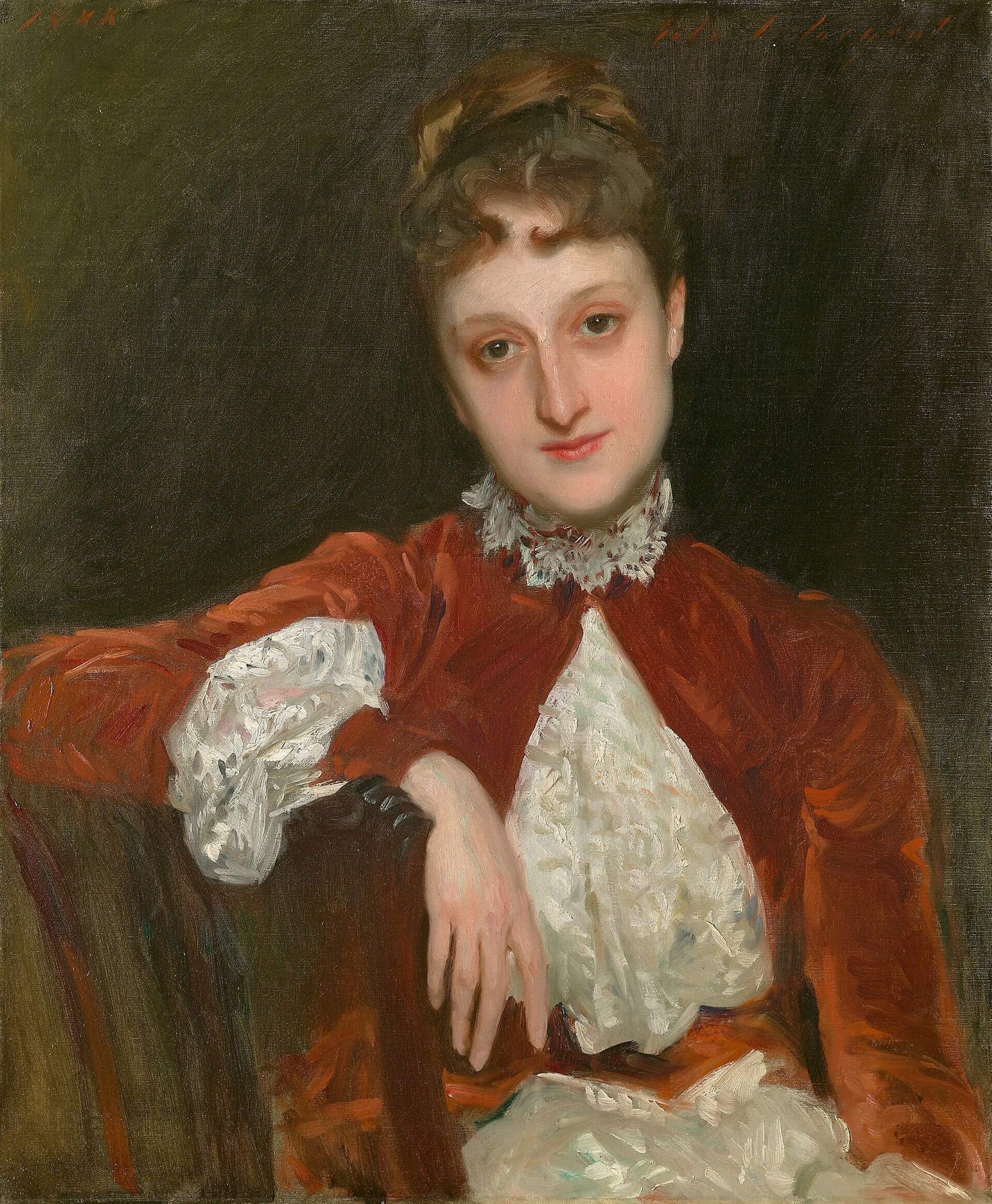 圖15 約翰．辛格．薩金特，《迪林夫人》（Mrs. Charles Deering / Marion Denison Whipple），1888，油彩畫布，71.1×61公分，芝加哥藝術博物館（Art Institute of Chicag…