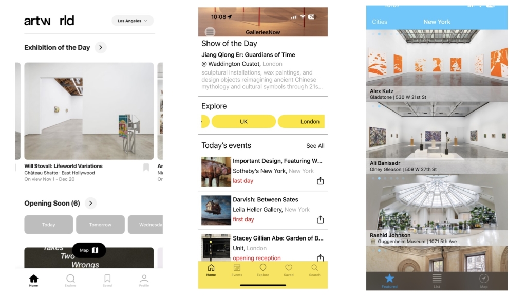 SeeSaw、GalleriesNow等，都是超好用Gallery Hop APP！現在全球藝廊之都，都有多款展訊和規劃路線的藝廊專屬APP喔！
