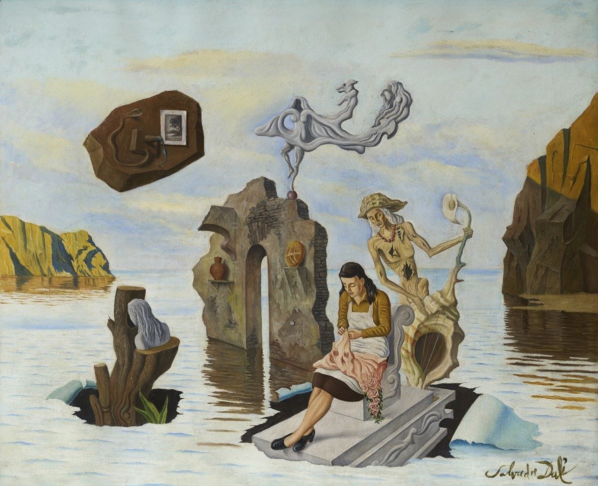 安格爾．普拉內爾斯（Àngel Planells），《拿破崙的豎琴（暫譯）》（L’Arpa de Napoleó），約1930–1935年，油彩、畫布，是這位藝術家迄今（2025）為止拍賣預期最高的作品，取自PIASA。