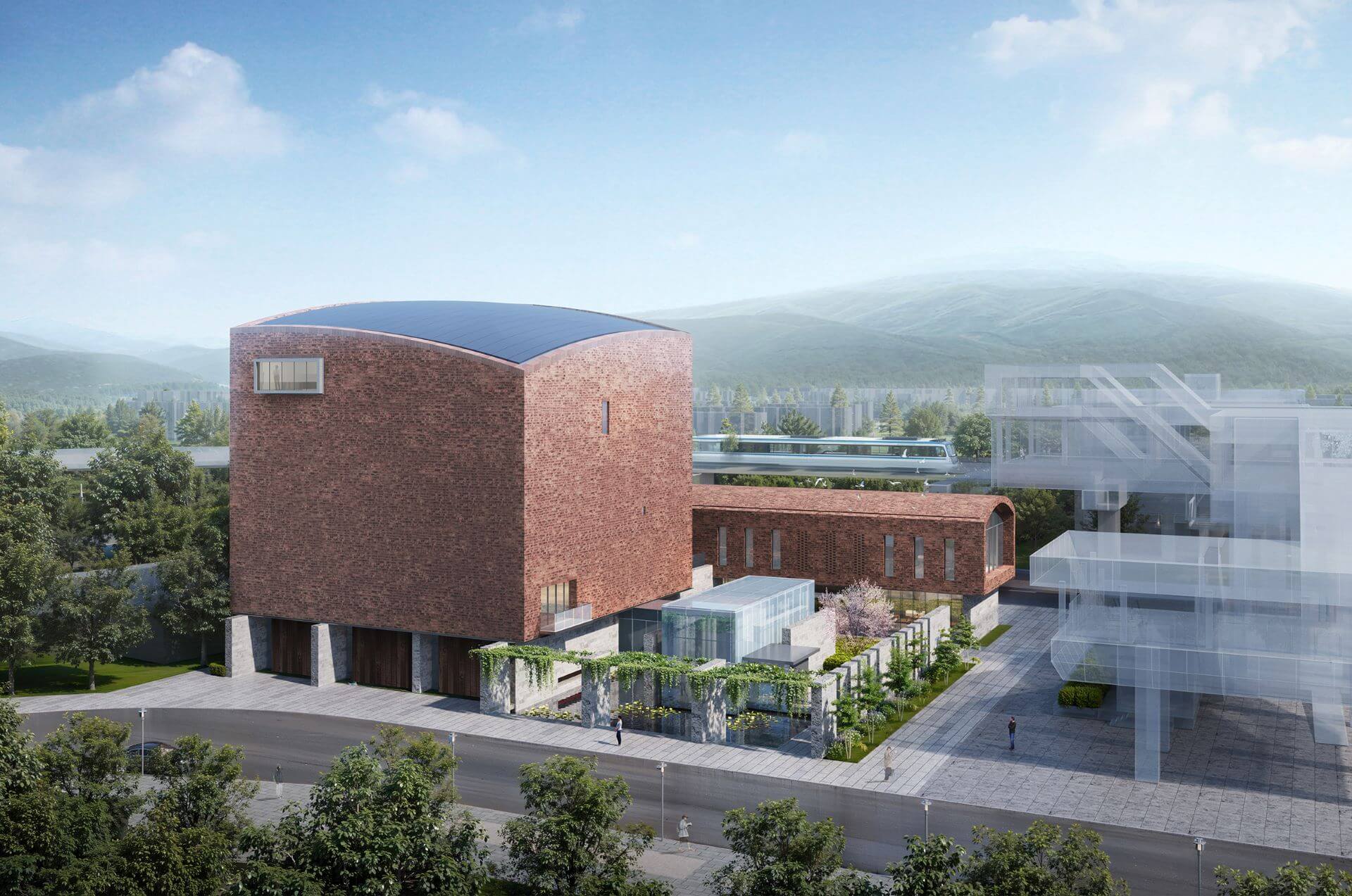 未來「李梅樹紀念館」臺北大學新基地LB07館外觀圖。（姚仁喜｜大元建築工場提供）