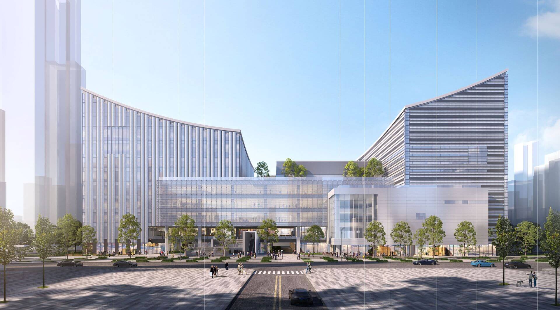 未來臺北市音樂與圖書中心（音圖中心）建築外觀。（姚仁喜｜大元建築工場提供）