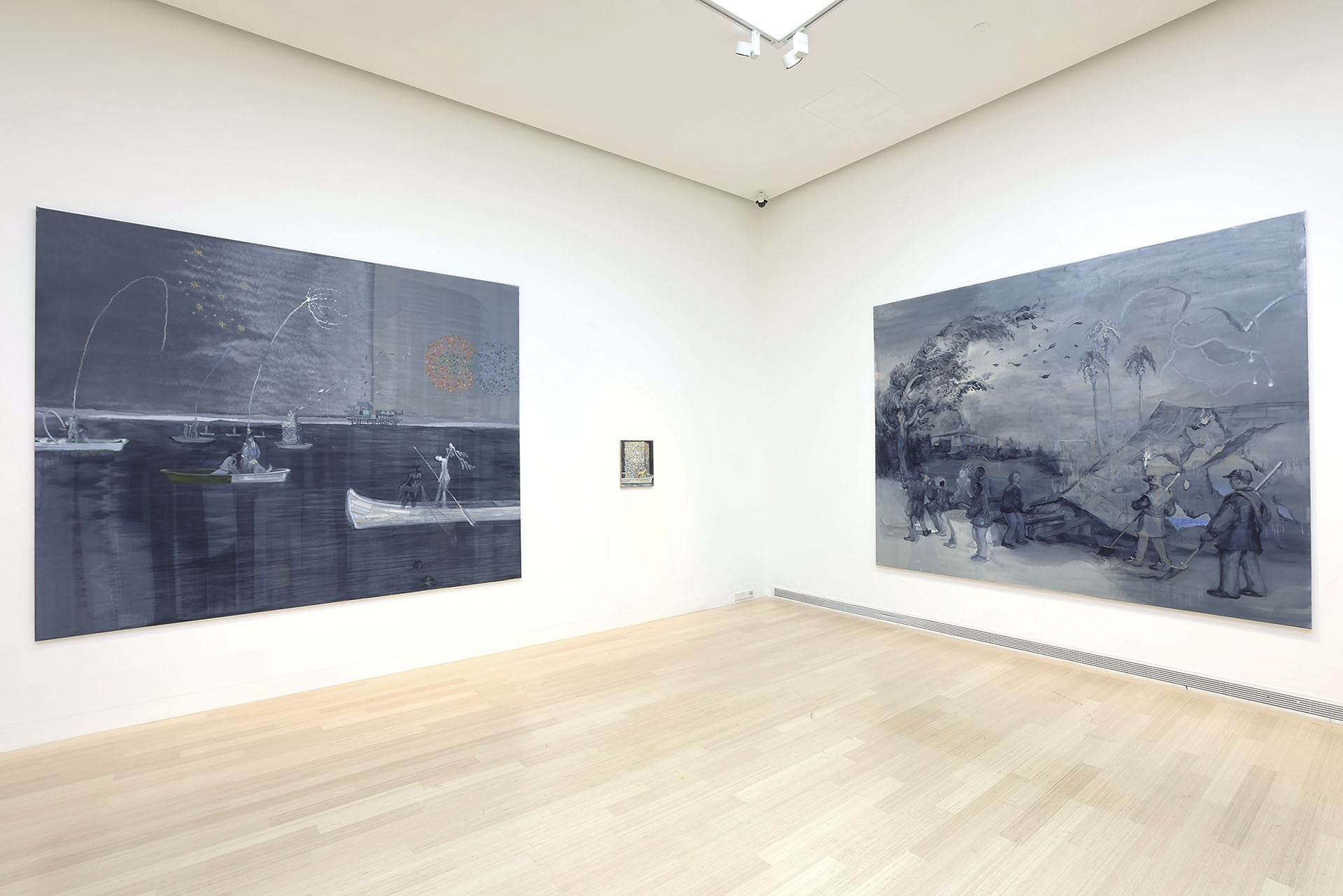 陳敬元新作《Drawing Fold》於「破浪之際的臺灣」展覽現場。（圖片提供：台北當代藝術館）