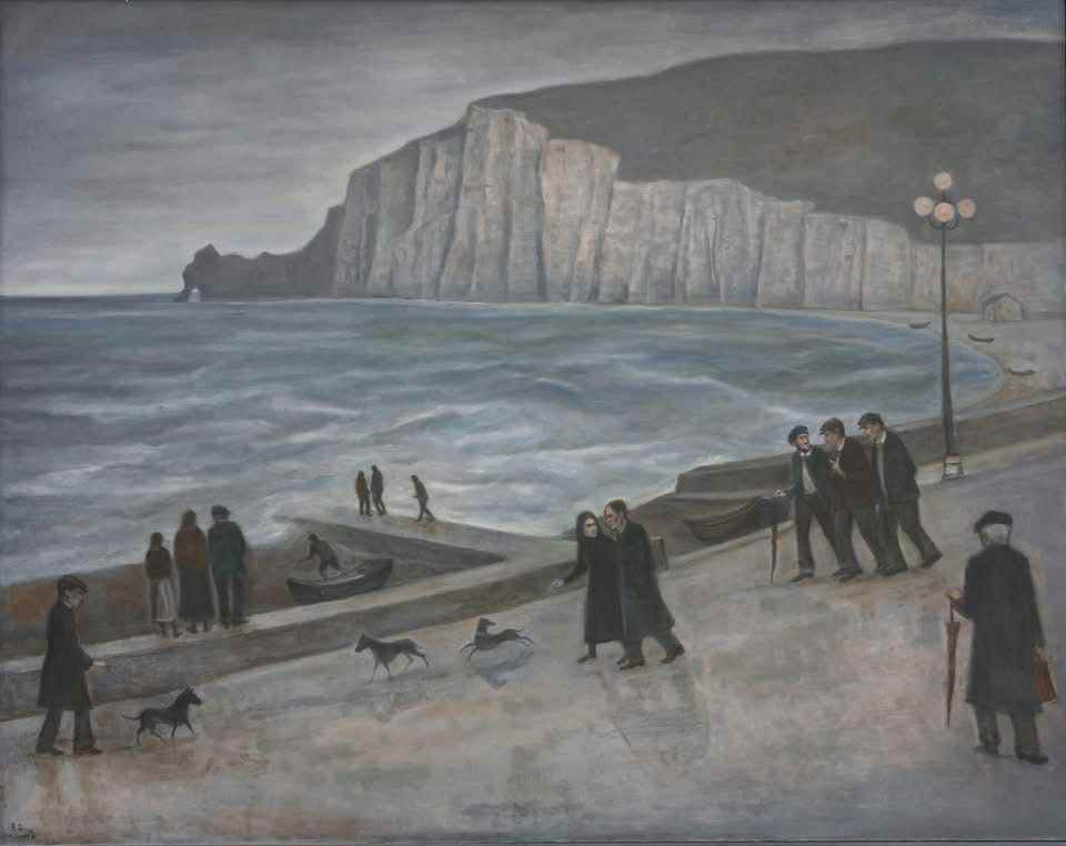 圖2 陳景容《雨後散步》，2006。