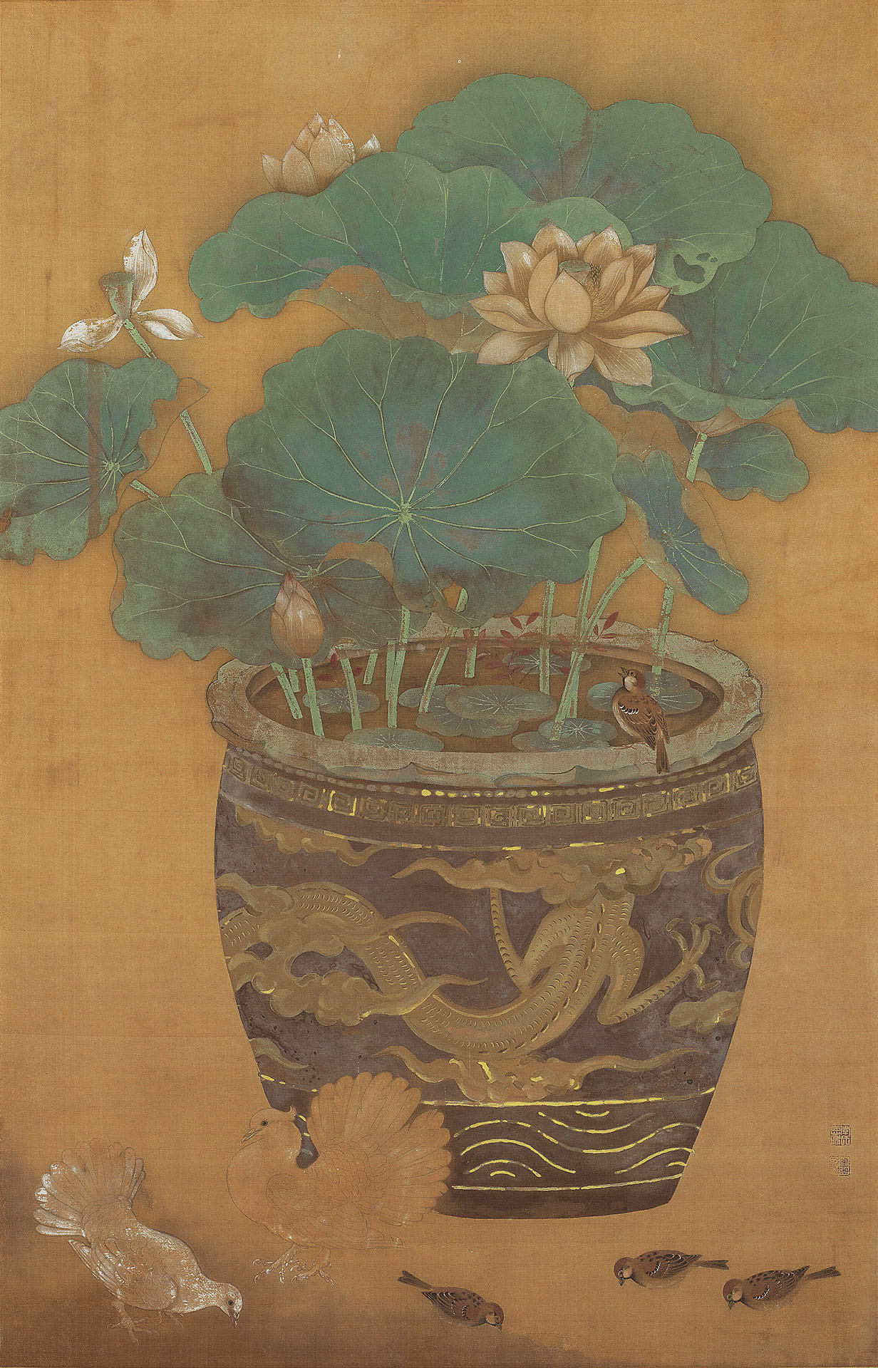 張李德和｜庭前所見 膠彩 127.4×82.5cm 1933 （嘉義市立美術館提供）