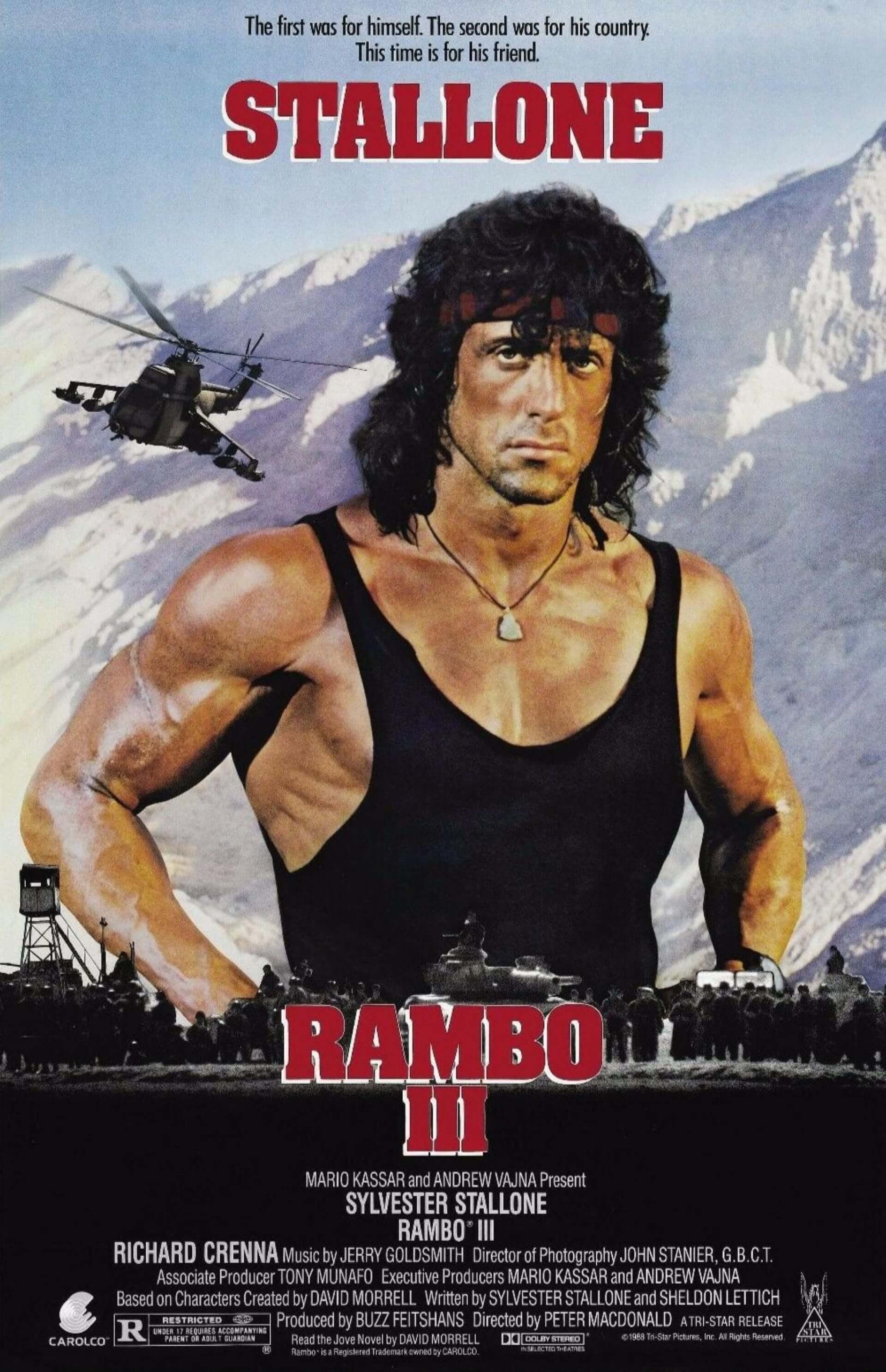 《第一滴血3》（Rambo III）海報。（Wikipedia）