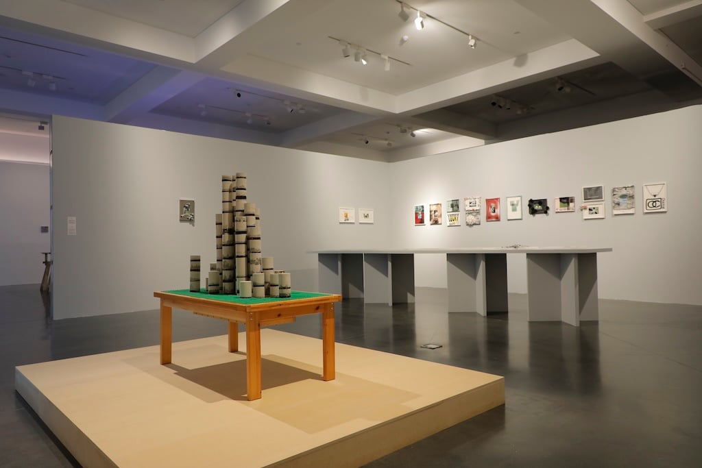 北京中間美術館「拋錨歌單」展覽現場。（中間美術館提供）