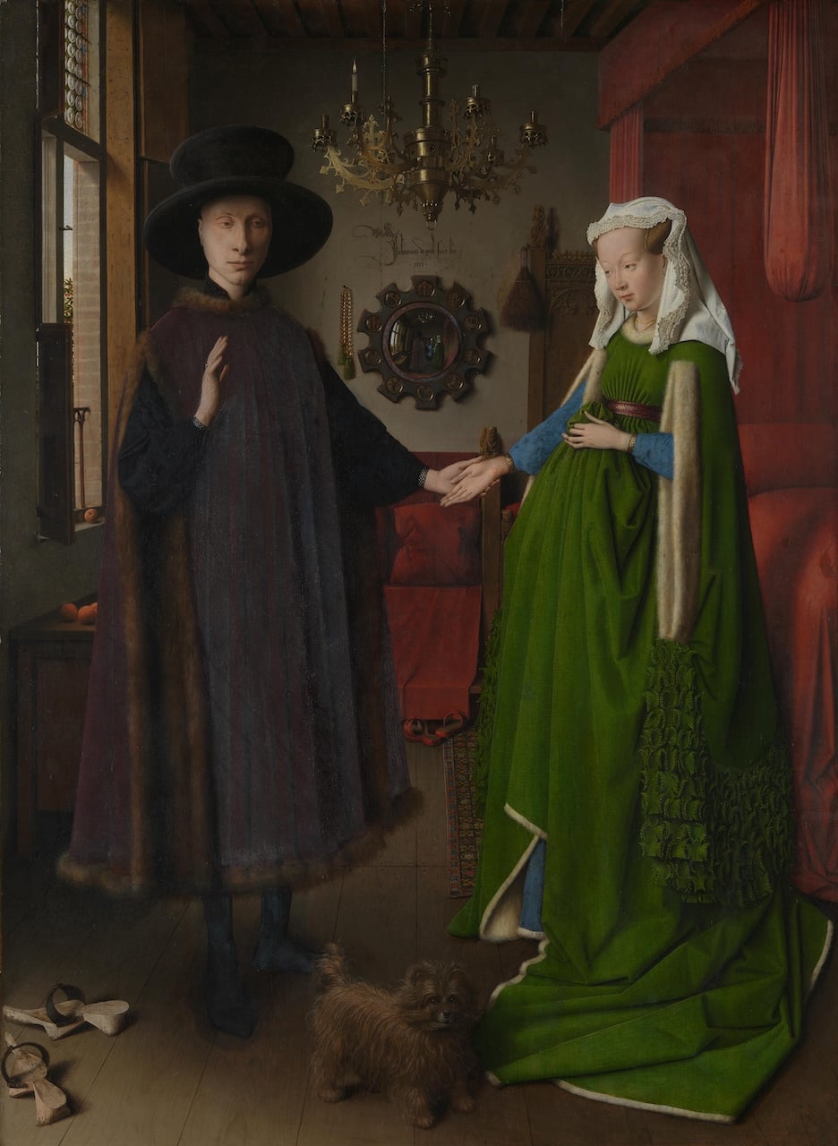 揚．凡．艾克，《阿諾菲尼的婚禮》（Arnolfini Portrait，1434）。（©National Gallery）