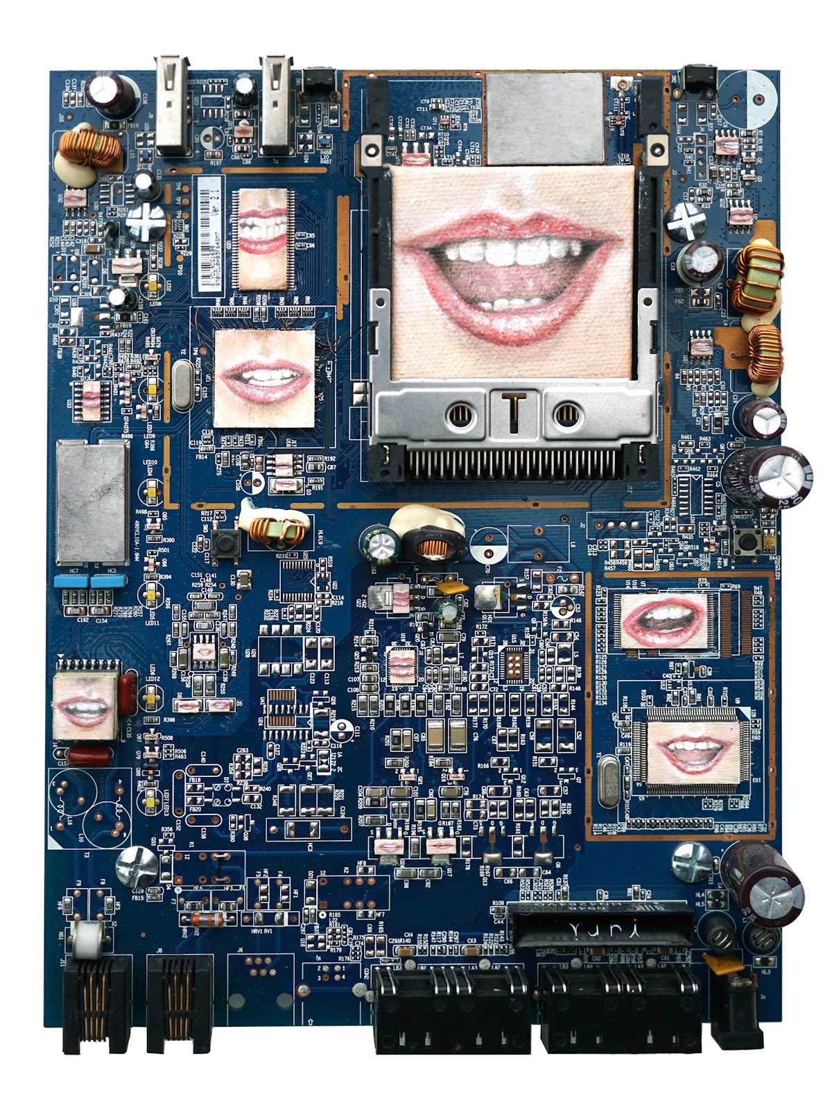 Yuri Zupancic，《Vox Machina Nº2》，Oil on motherboard and canvas， 21 x 15.5 cm。（Courtesy Artemin Gallery and the artist，PAV…