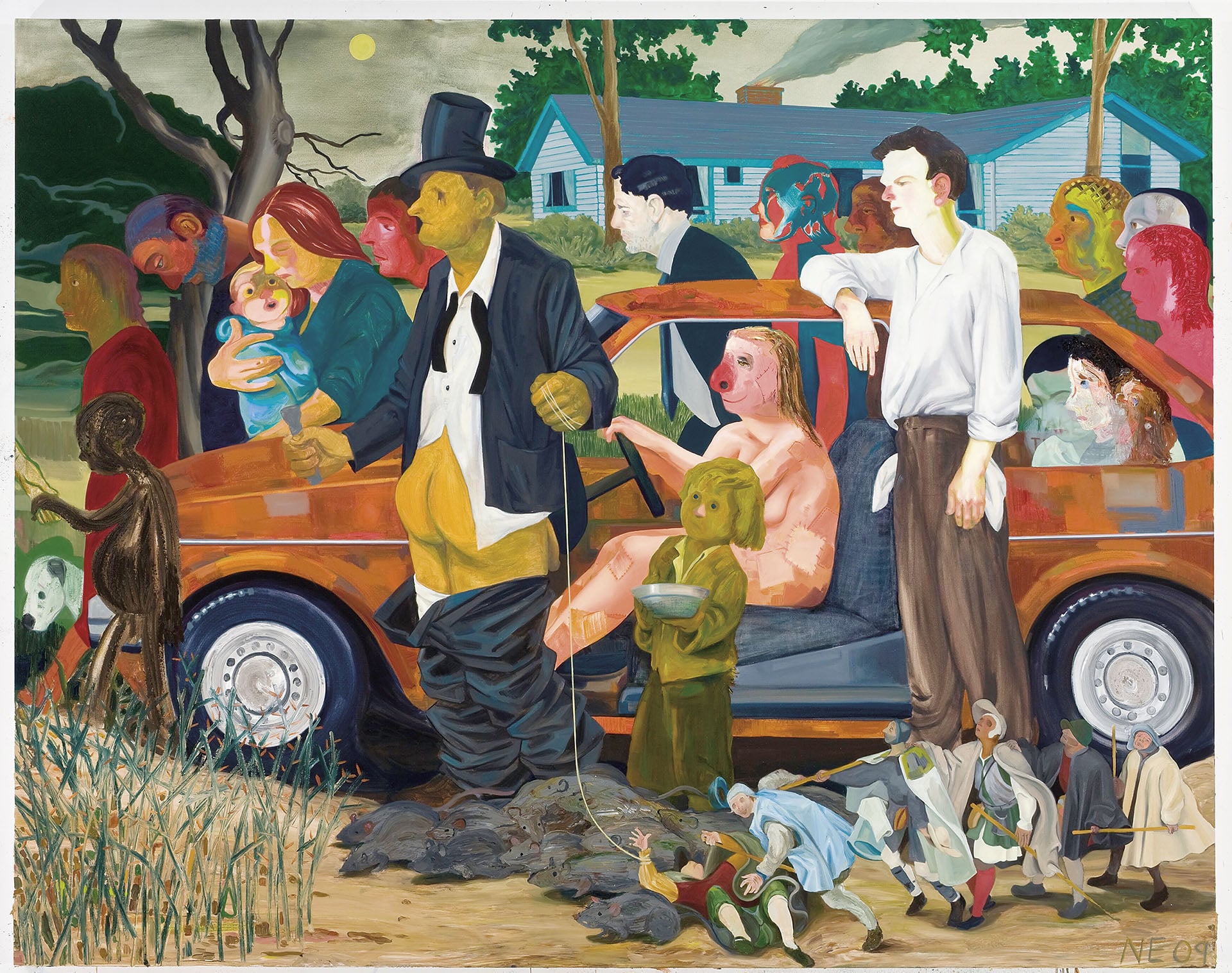 尼可‧艾森曼｜貧窮的勝利（The Triumph of Poverty） 油彩、畫布 165.1×208.3cm 2009 © Nicole Eisenman（圖片由藝術家及Hauser & Wirth提供）