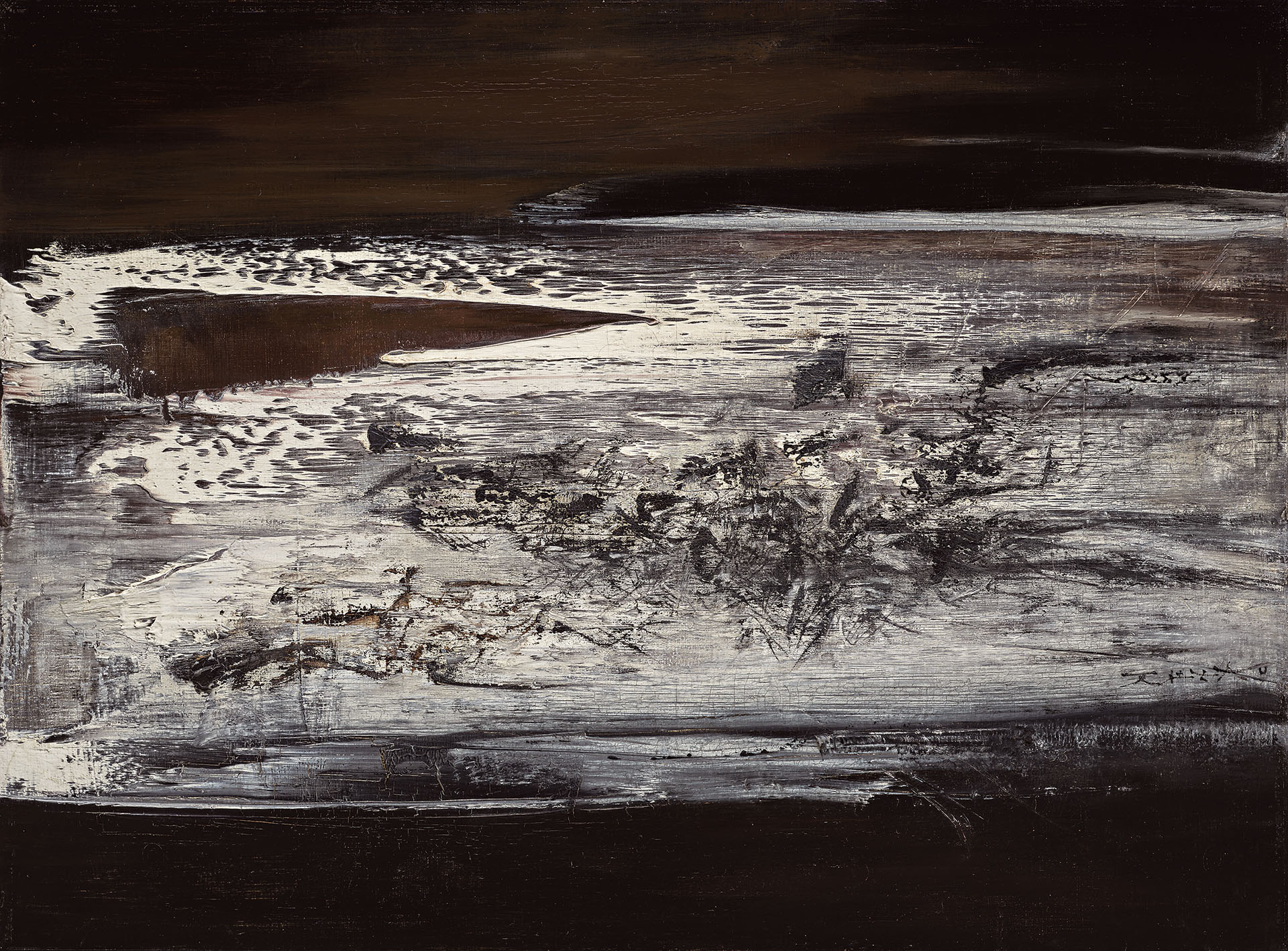 趙無極，《18.03.63》，油彩、畫布，60×81 cm，1963年作。HK,000,000–18,000,000（佳士得提供）