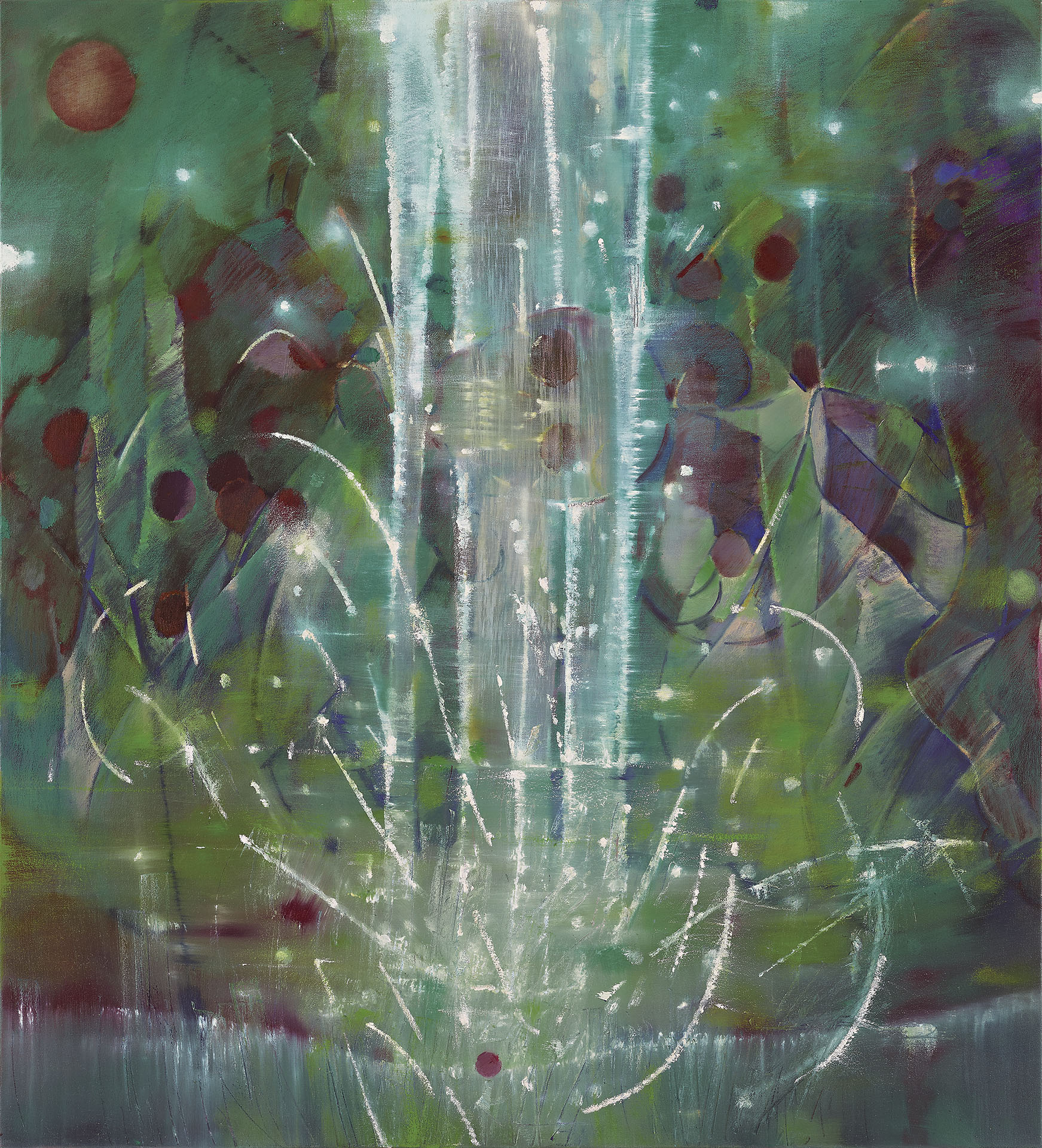 李黑地，《在死去的激動中》，油彩、畫布，110×100 cm，2022年作。HK0,000–800,000（佳士得提供）