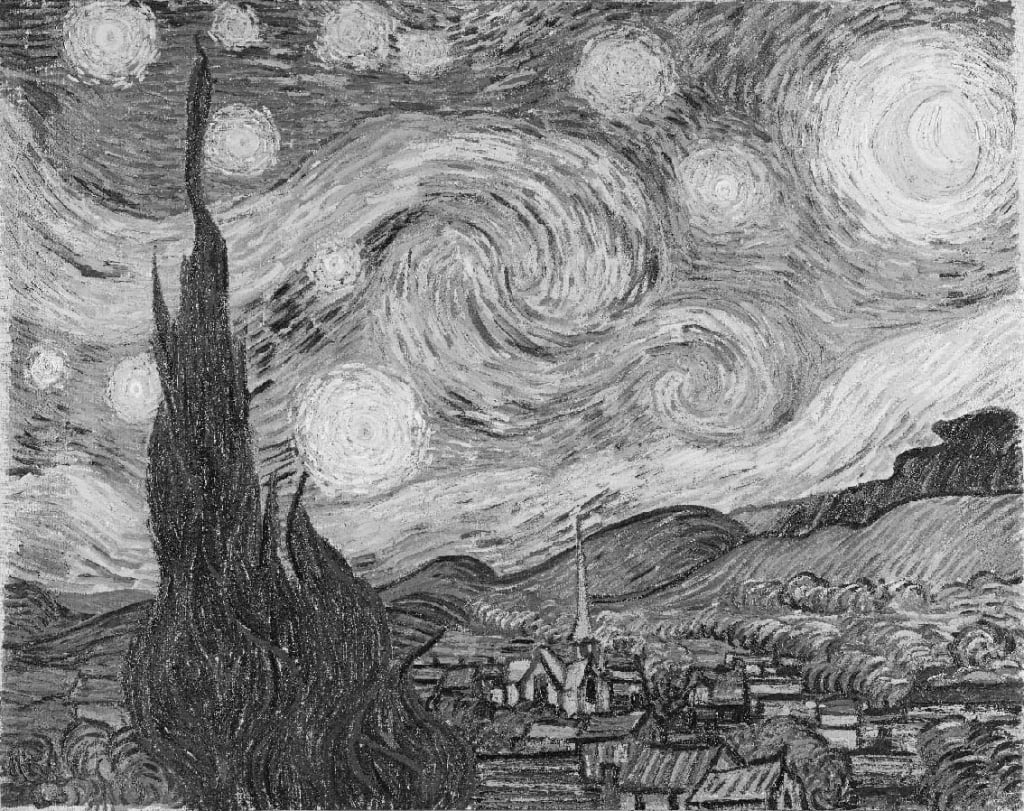 文生.梵谷(Vincent van Gogh),《星夜》,1889年。(圖片取自《班克斯如何拯救藝術史》一書)