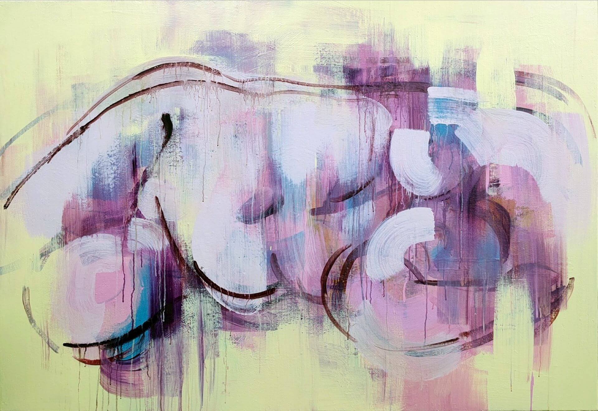 高其偉《夢幻瑪莉》 ，壓克力 、油彩，2026，約130×80 cm。（凱奧藝術提供）