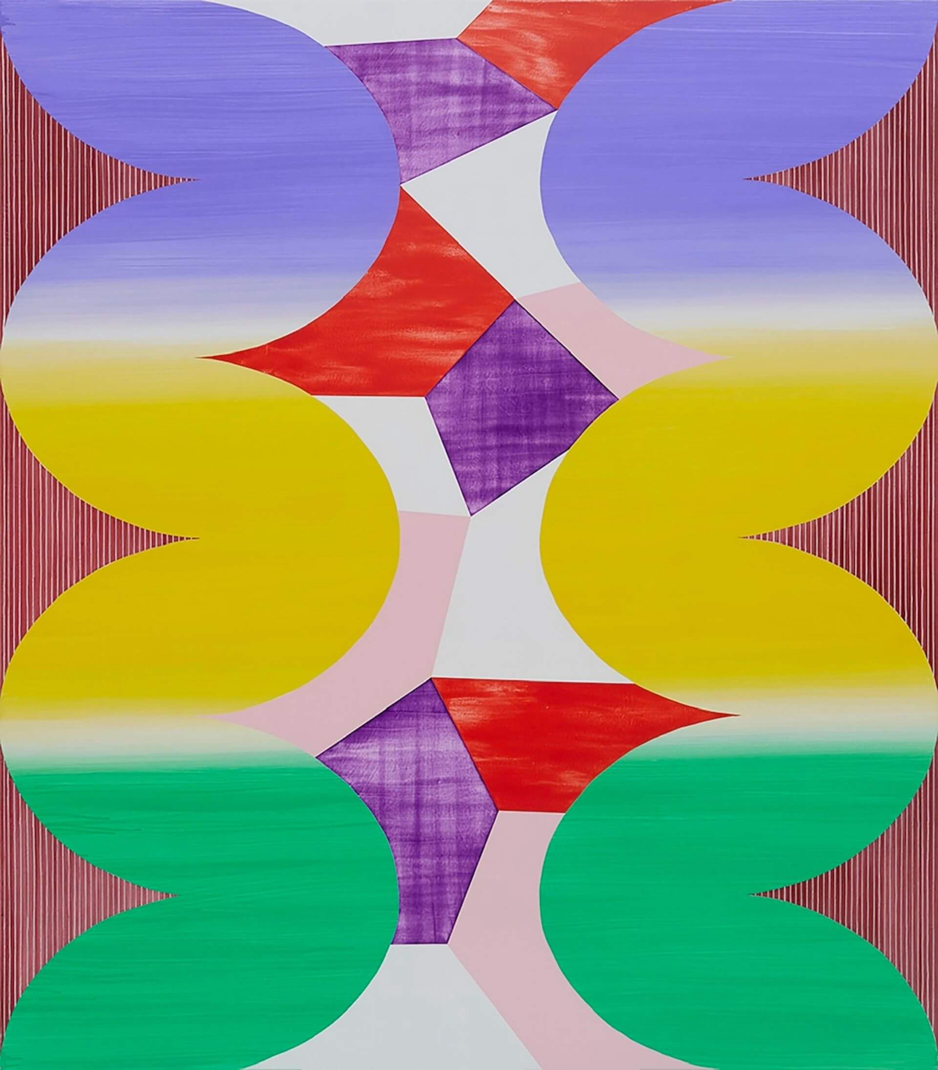 金田淑子,《平和憂愁》,壓克力、畫布,182.9 × 160 公分,2018。(馬凌畫廊提供)