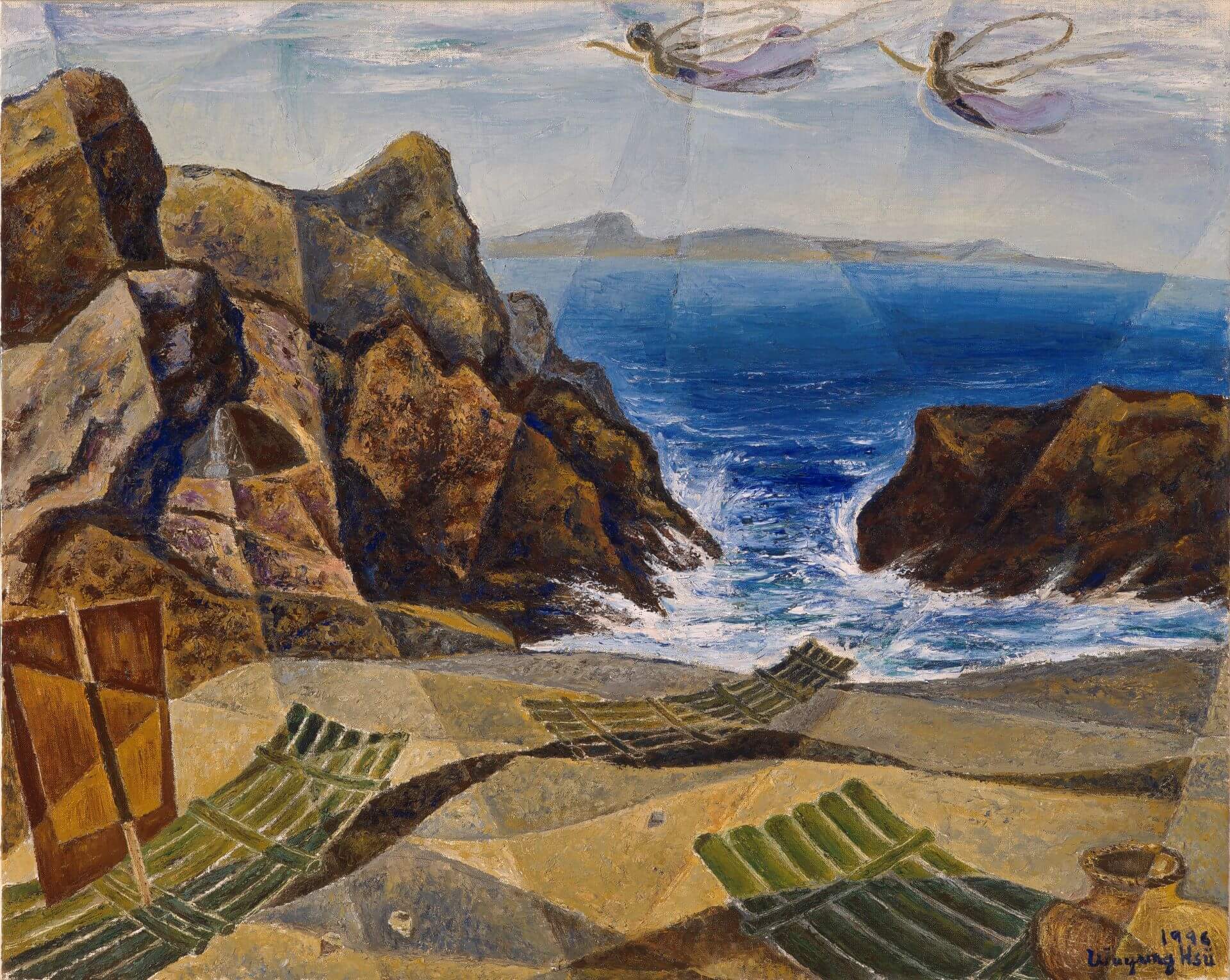 許武勇，《貓鼻頭》，1996，油彩、畫布，72.5 × 91公分，順益台灣美術館藏。（順益台灣美術館提供）