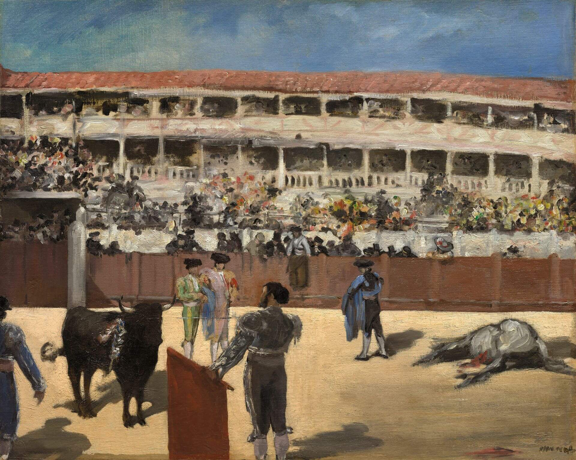 愛德華．馬奈《鬥牛》（Bullfight），1865-1866，油彩畫布，48×60.4公分，芝加哥藝術博物館（Art Institute of Chicago）藏。引自芝加哥藝術博物館典藏資料庫