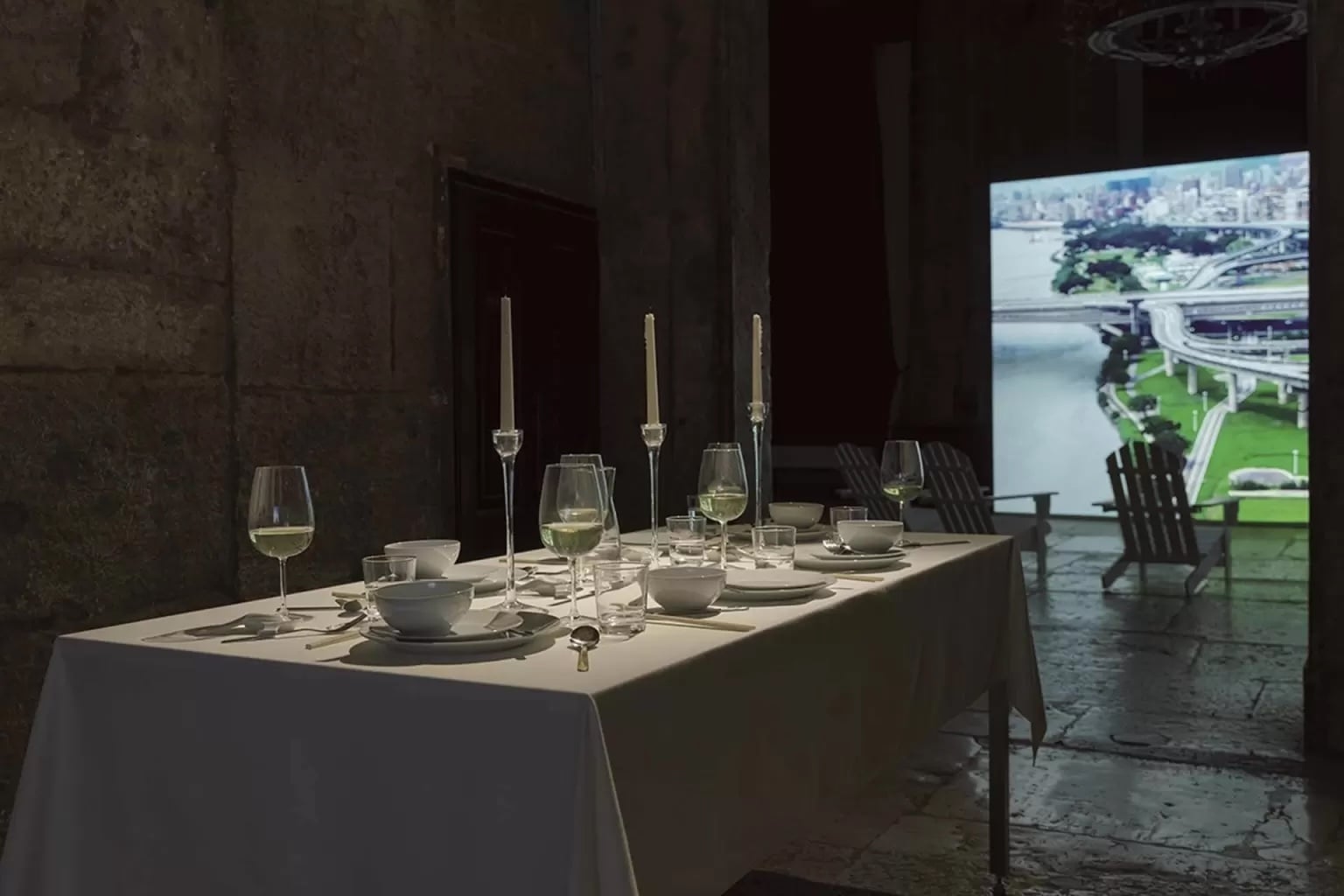 2024年威尼斯雙年展台灣館「袁廣鳴：日常戰爭」展場一隅。（©TFAM of Taiwan Collateral Event 2024）