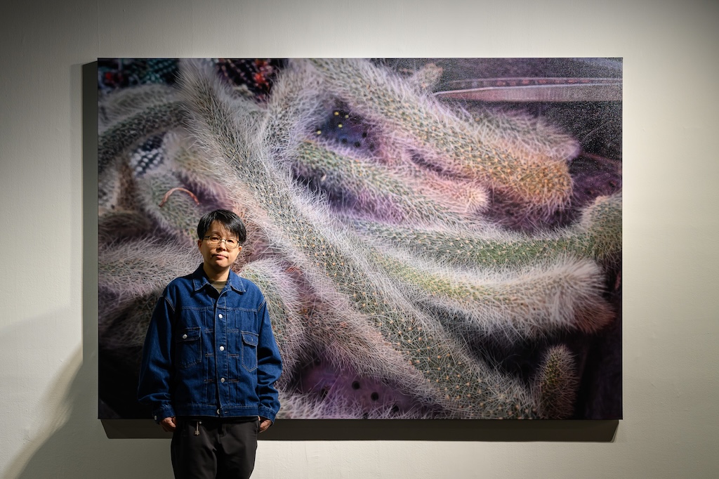 優選藝術家黃嘉寧以《仙人掌塊（猴尾柱）》獲40萬獎金。（中國信託文教基金會提供）