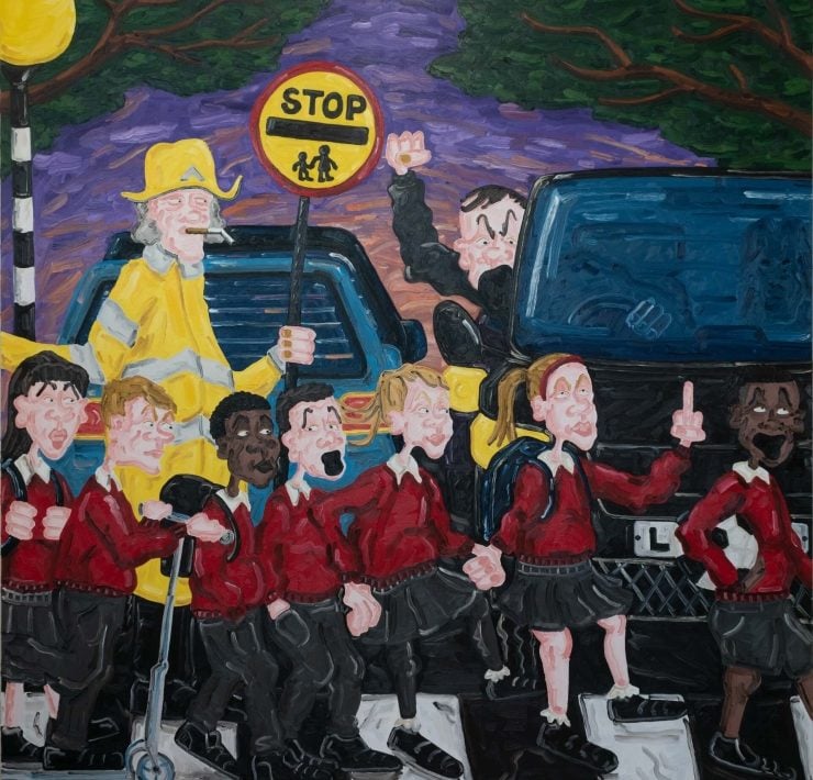 威廉．赫曼 Will Harman_4點 4pm_2023_油彩 壓克力彩 畫布Oil and Acrylic on Canvas_180 x 180 cm