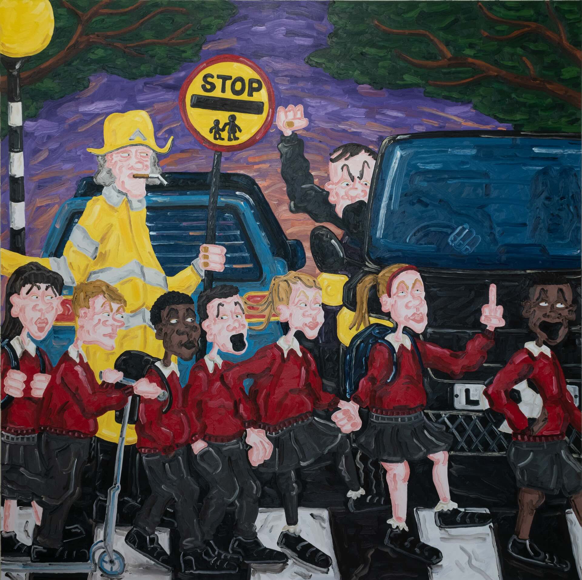Will Harman｜4點（4pm） 油彩、壓克力、畫布 180 × 180 cm 2023年作