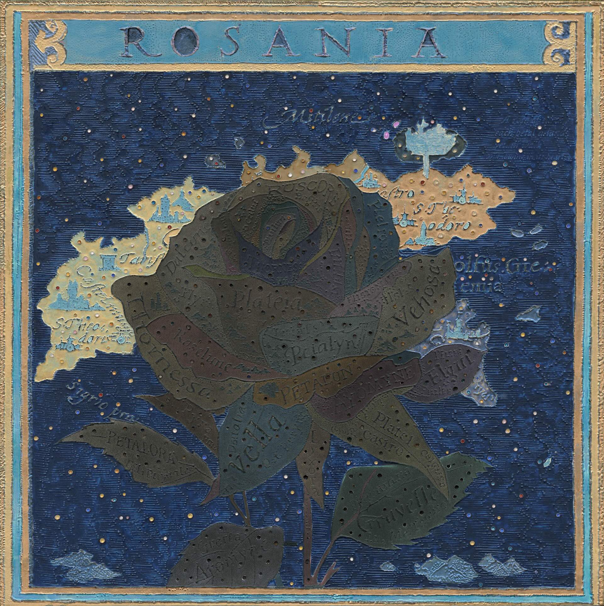 王挺宇（Wang Ting-Yu）｜星影之玫－Rosania in Starshadow 壓克力、畫布 60 × 60 × 5 cm 2026年作
