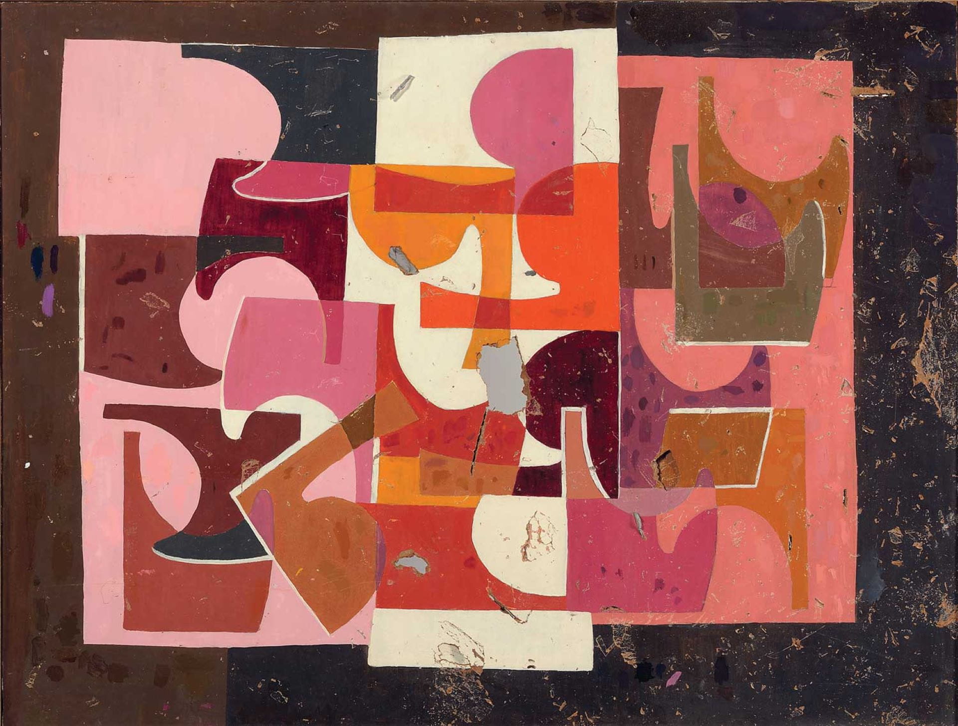 薩盧瓦．勞達．舒凱爾（Saloua Raouda Choucair），《Two = One》，1947-51，62×82cm。（圖片來源：The Art History Project）