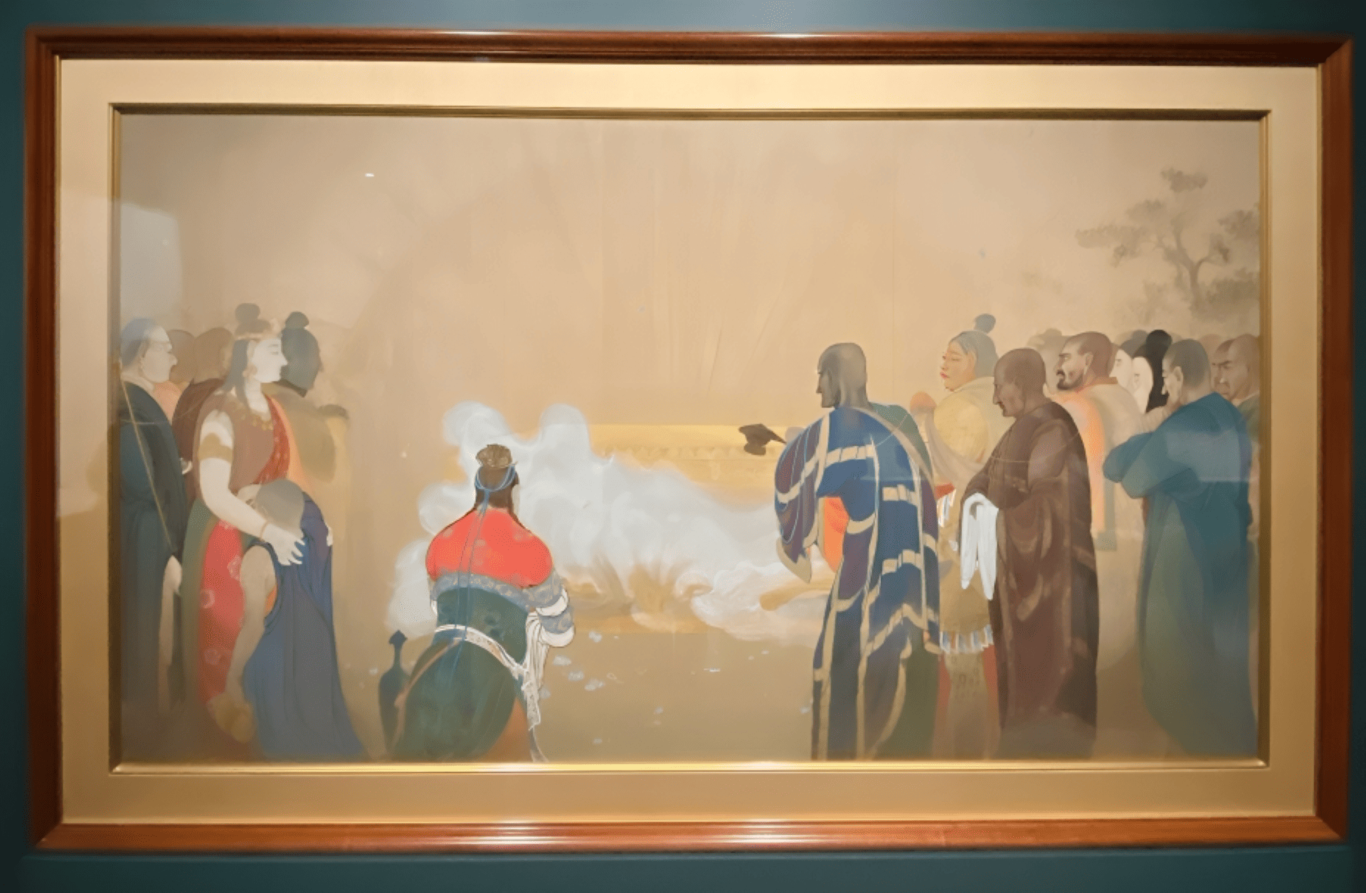 下村觀山,〈闍維〉,1898,橫濱美術館藏。(攝影/顏子軒)