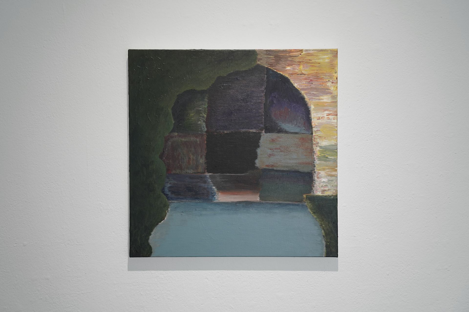 陳劭彥《出口》，壓克力、畫布，60 x 60 cm，2026。（藝術家和也趣畫廊提供）